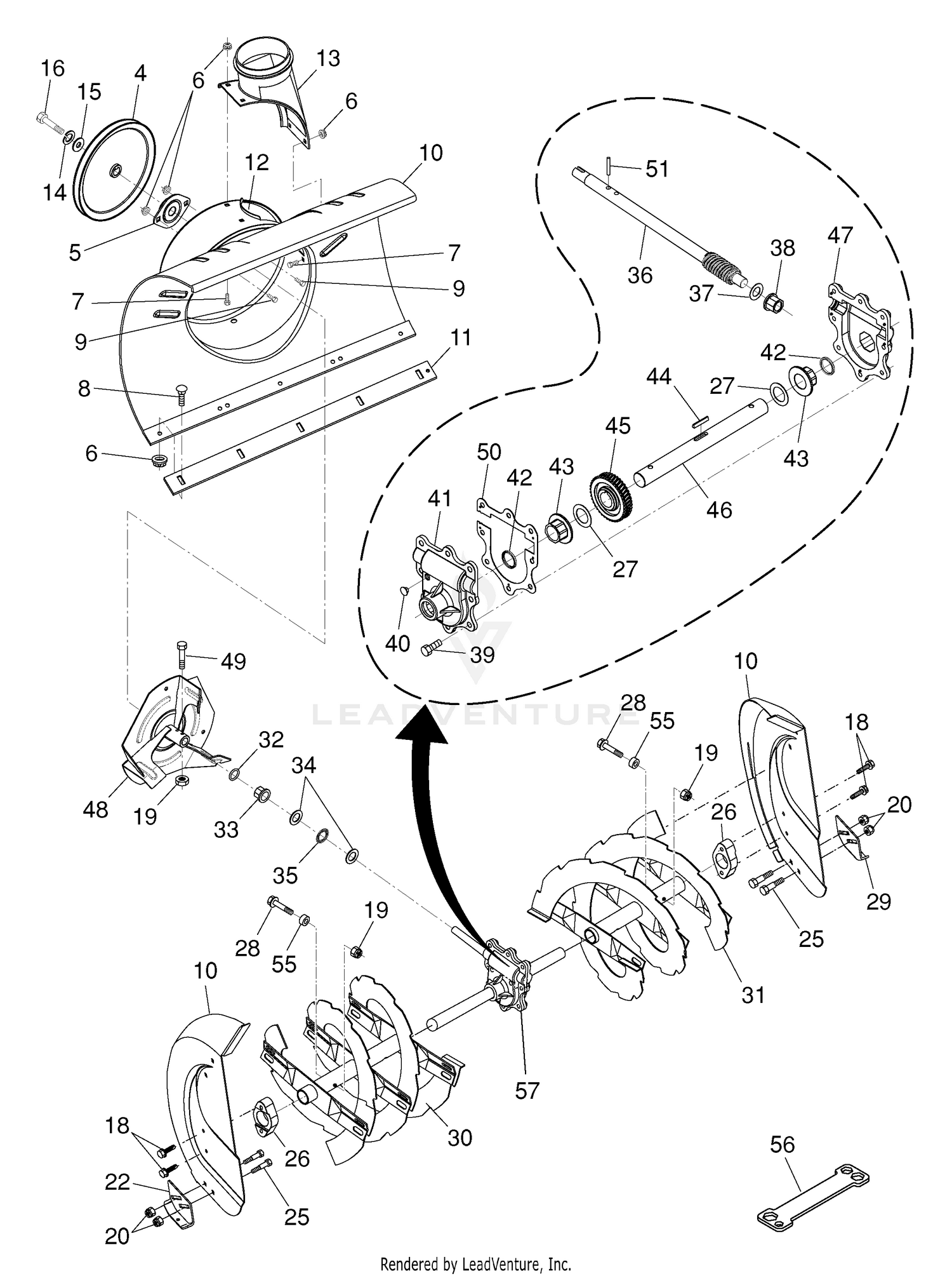 Auger Housing / Impeller Assembly