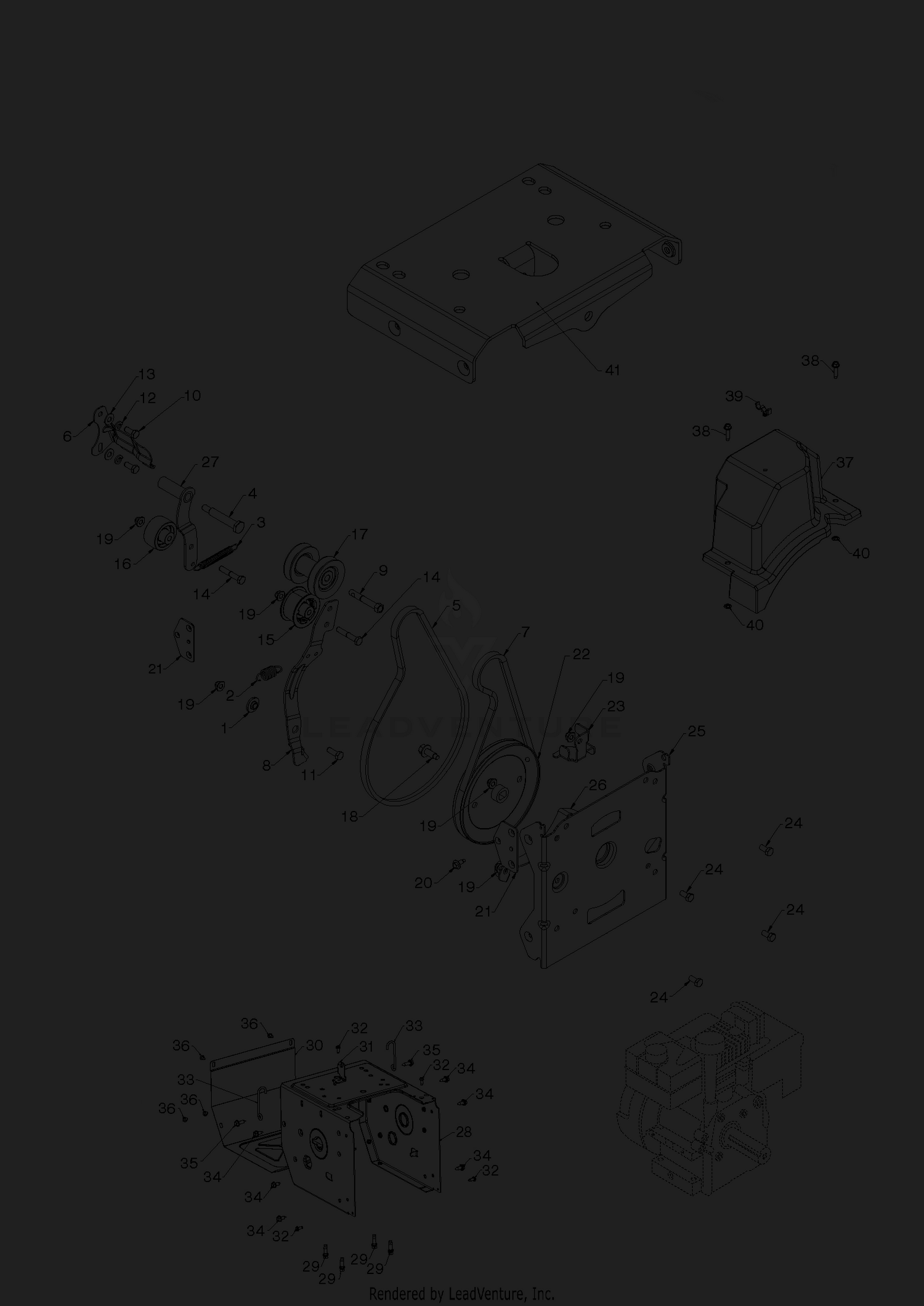 "CHASSIS, ENGINE & PULLEYS"