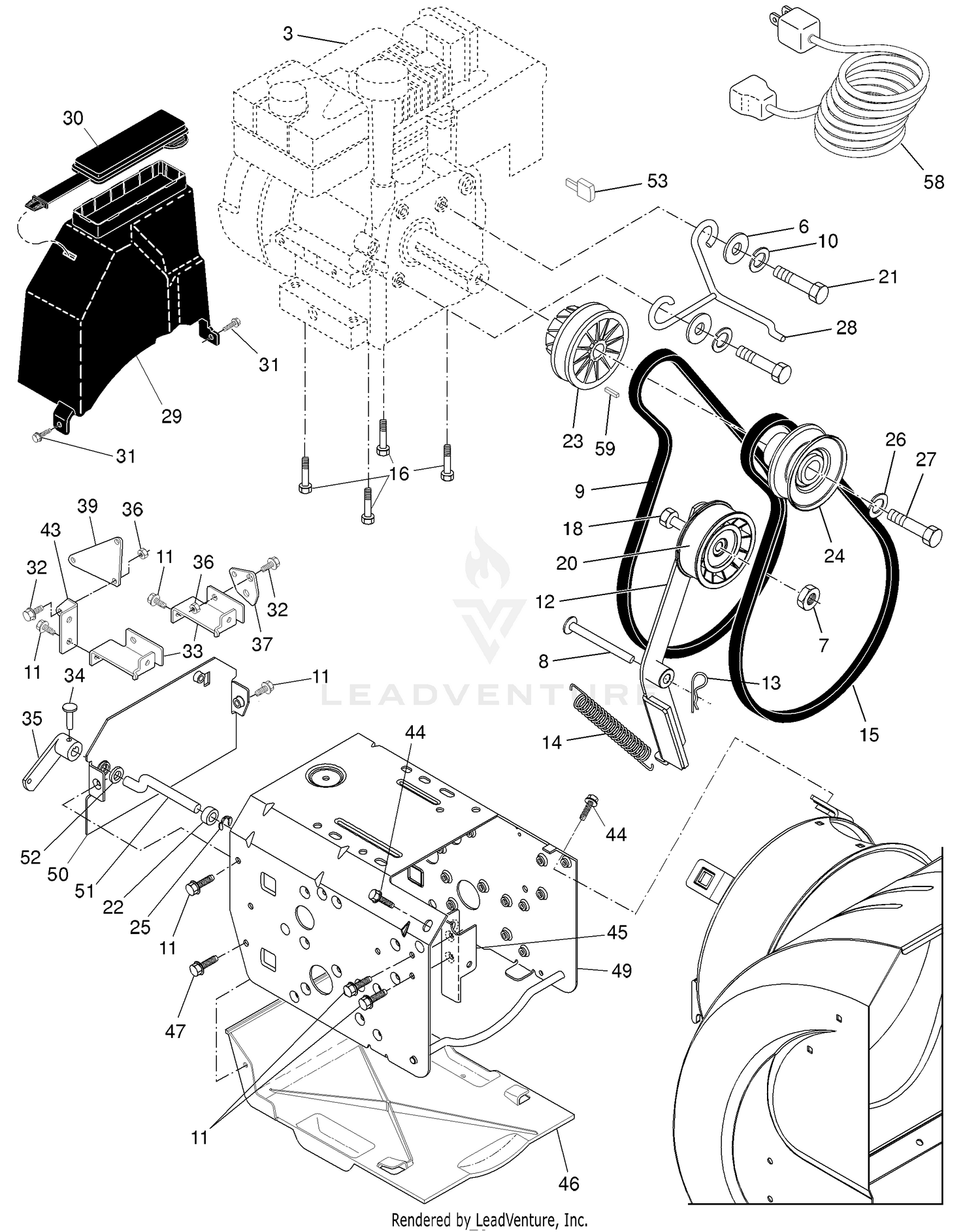 Chassis / Engine / Pulleys