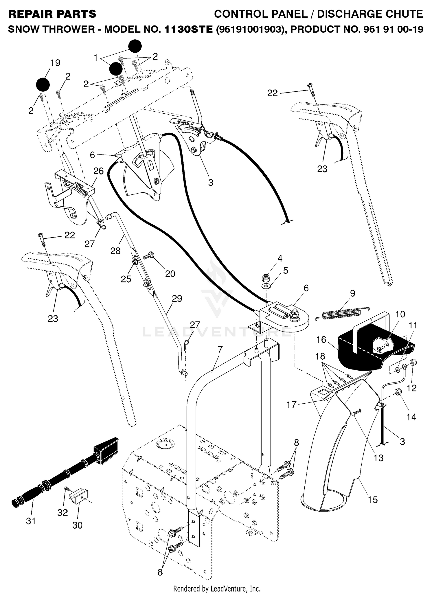 CONTROL PANEL & DISCHARGE CHUTE