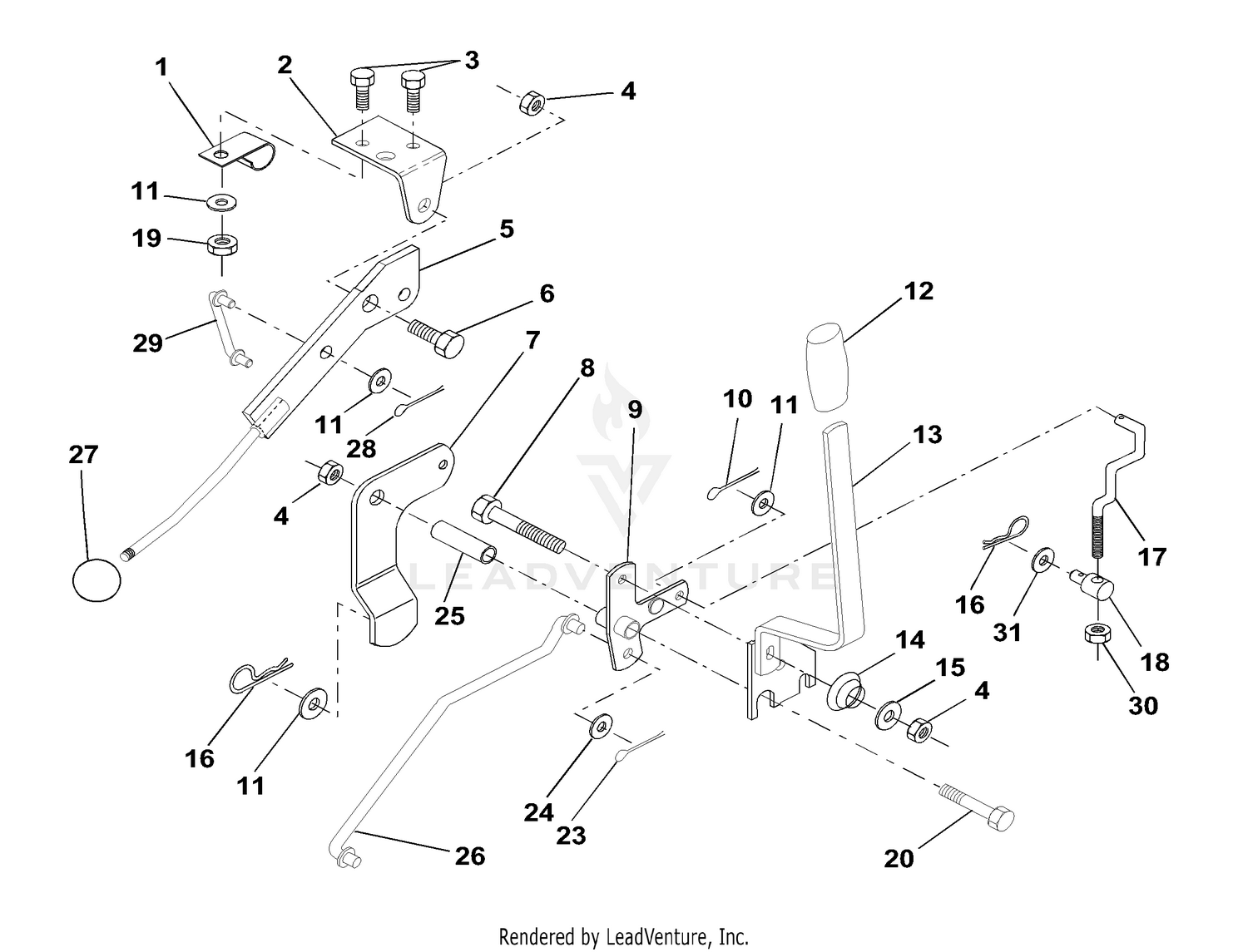 Mower Lift Lever
