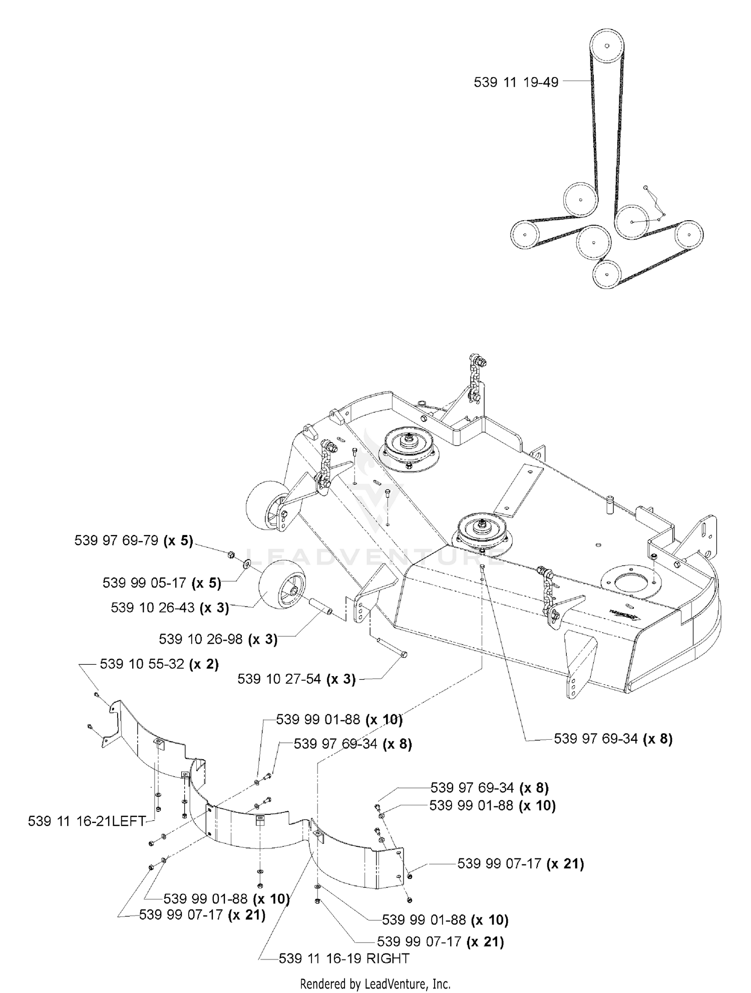 Deck Assembly (48") (Part 2)