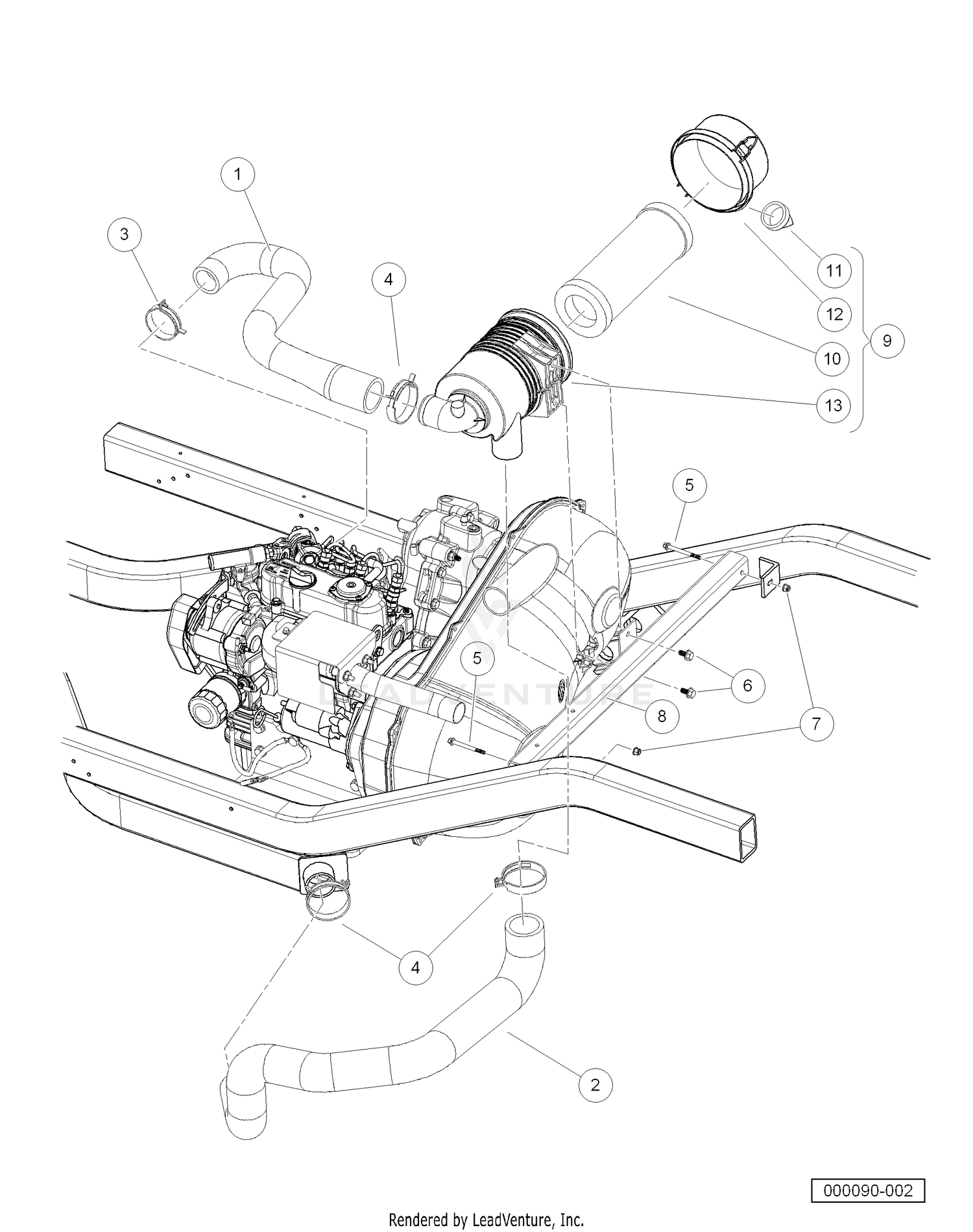 Intake Duct and Air Box Assembly Diesel Vehicles