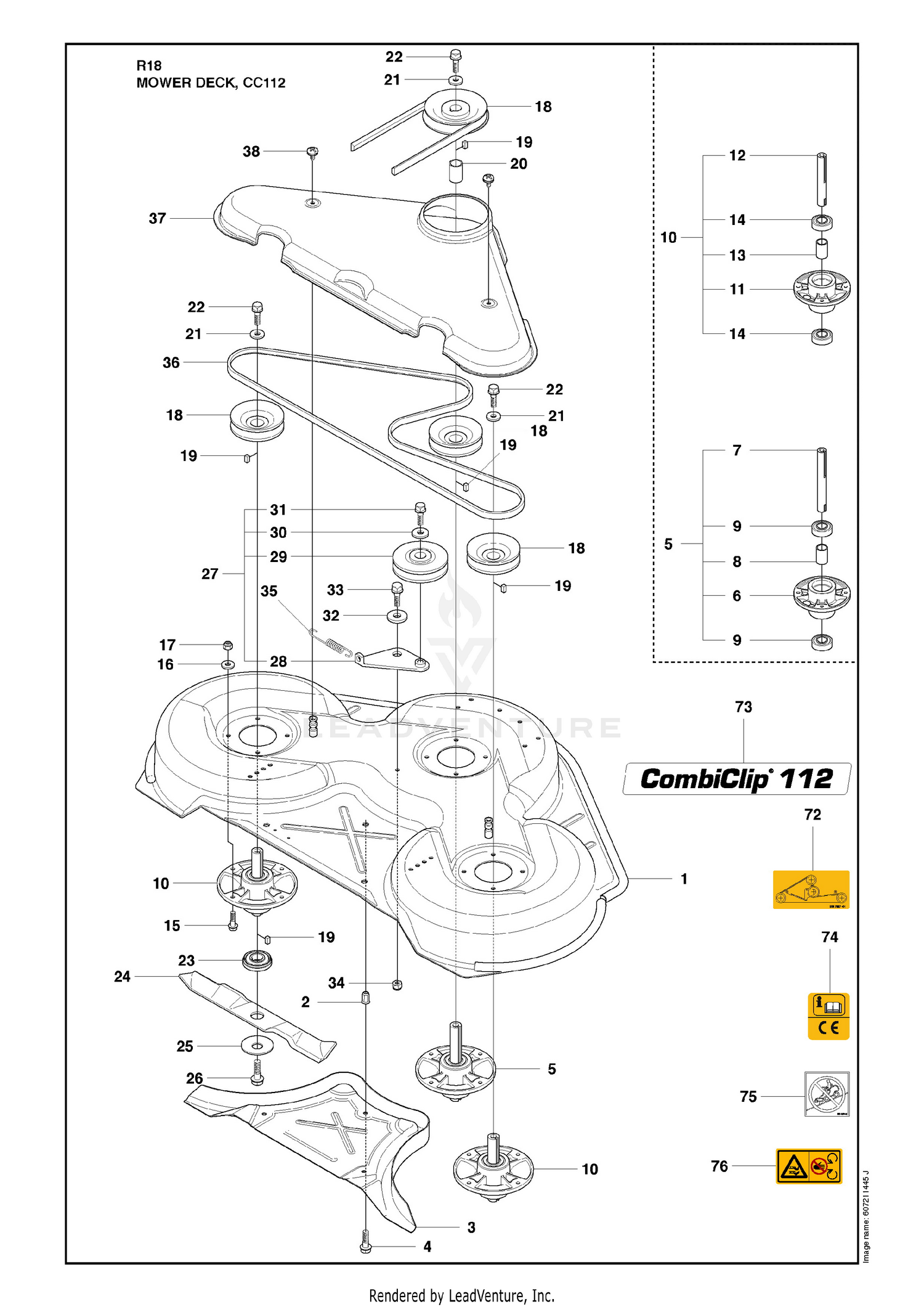 Mower Deck, CC112 Image 2