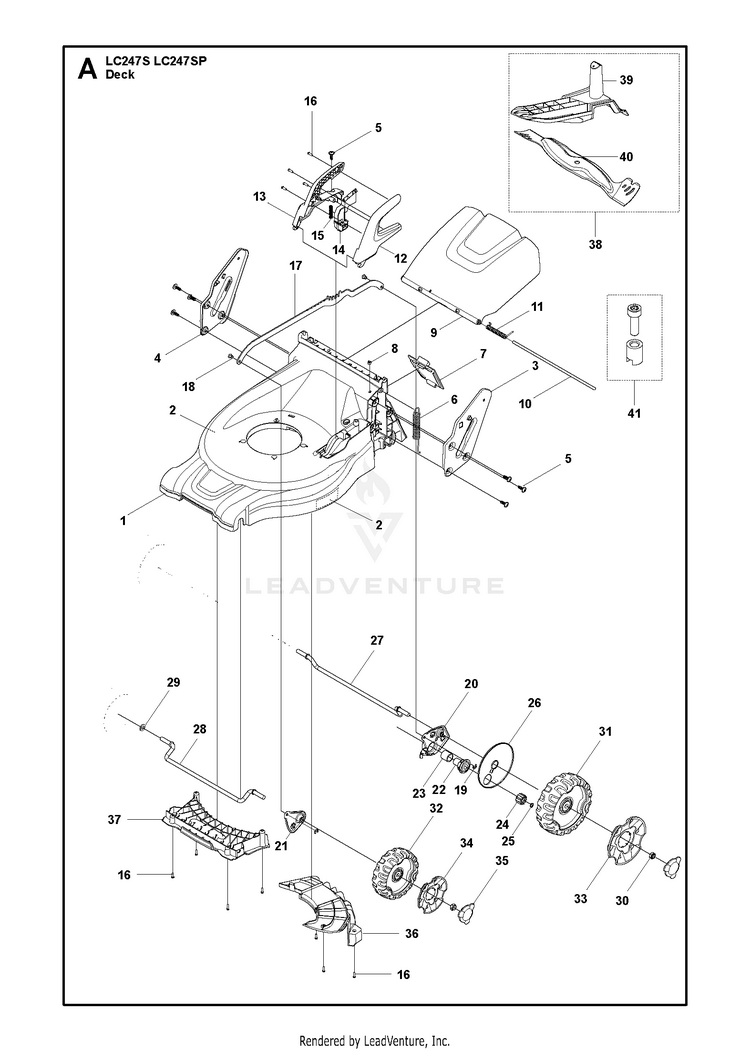 Husqvarna LC 247S - 967345301 (2016-11 (New gearbox)) Walk Behind Mower ...