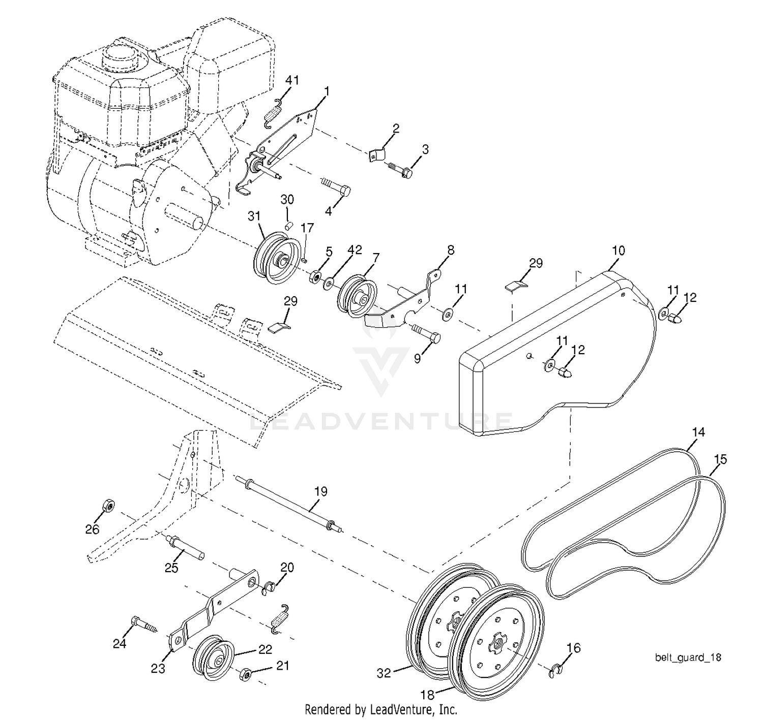 BELT GUARD & PULLEY