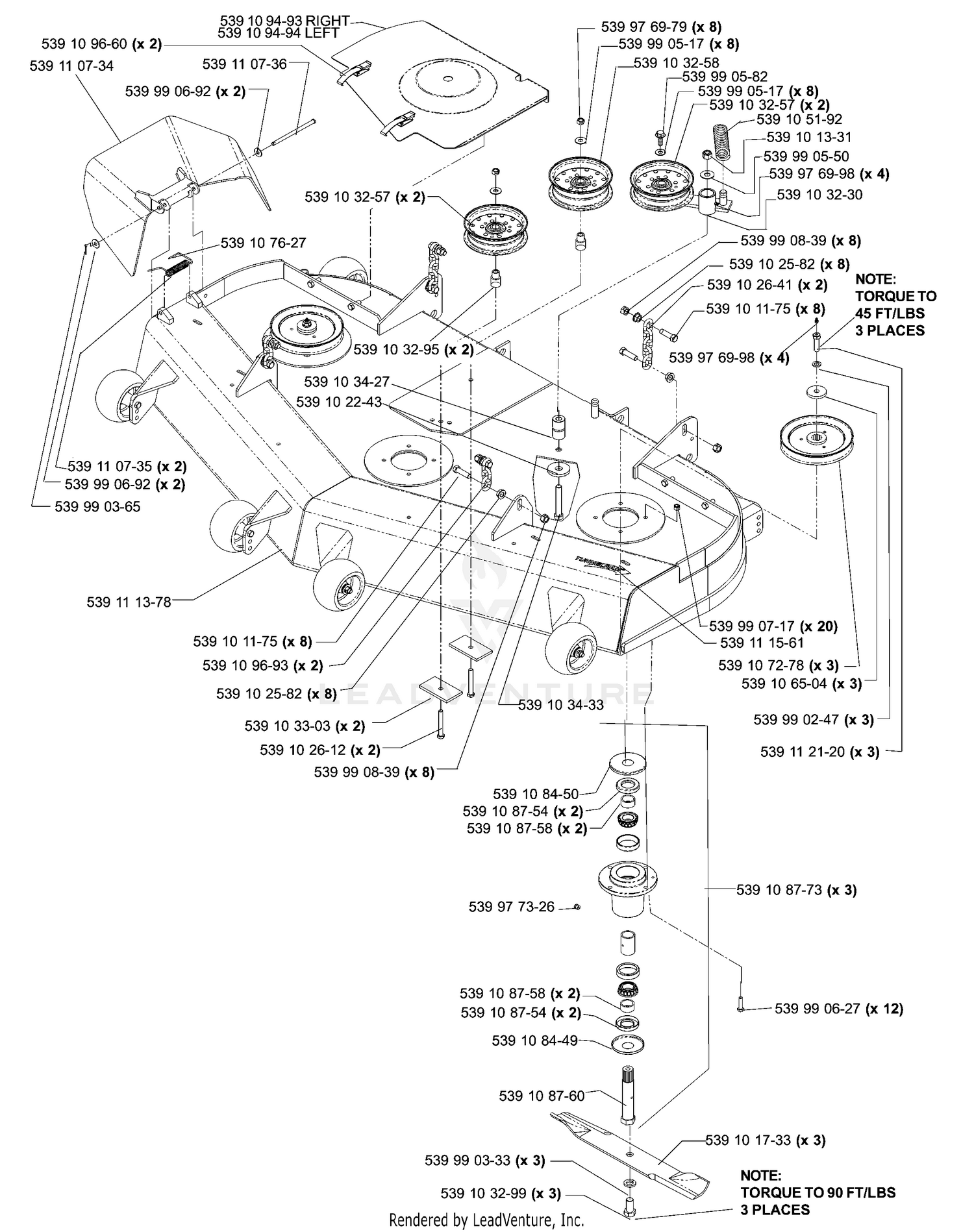 61" Front Deck Assembly (Part 1)