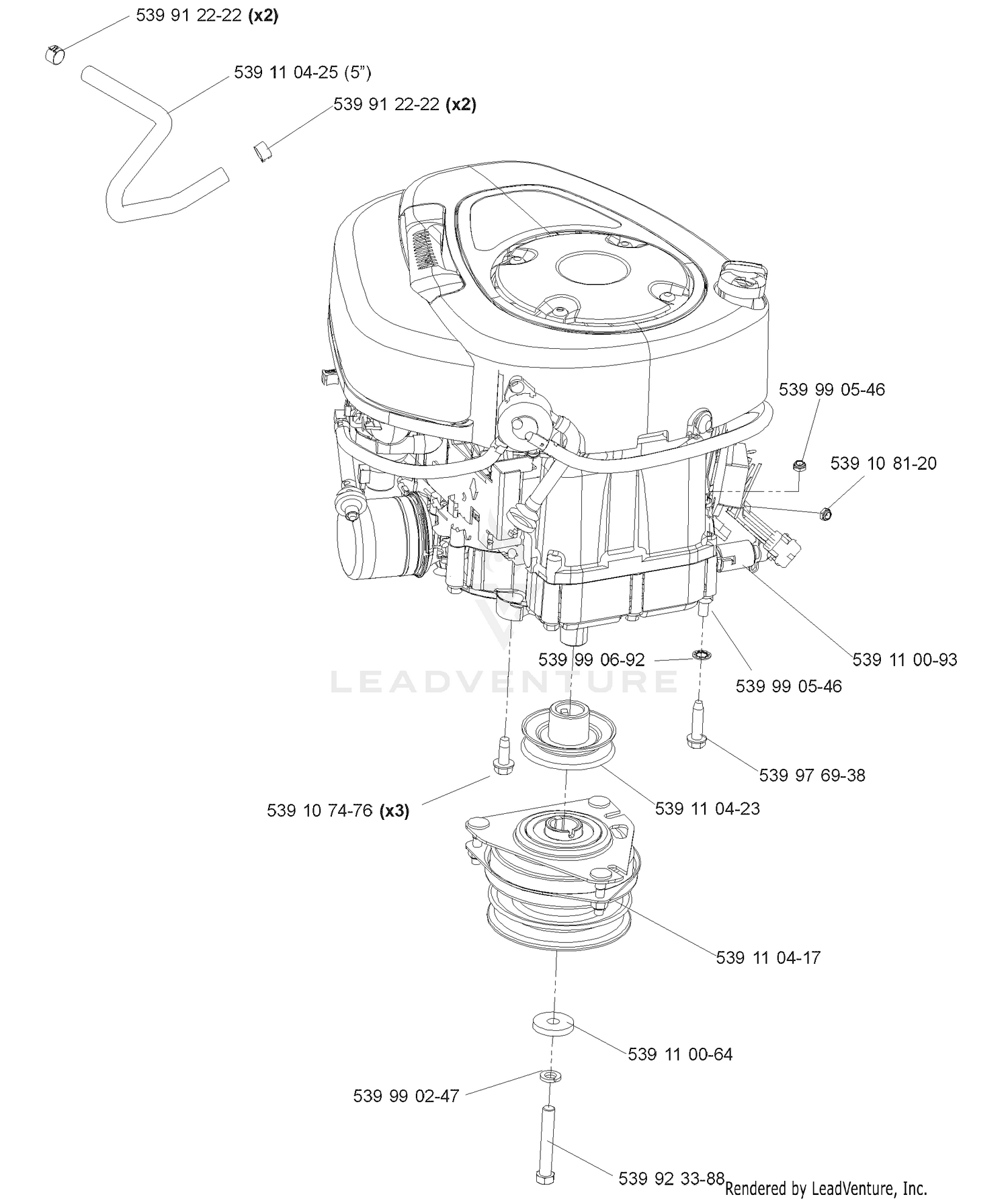Engine Assembly (15 & 17.5 Hp) Briggs & Stratton