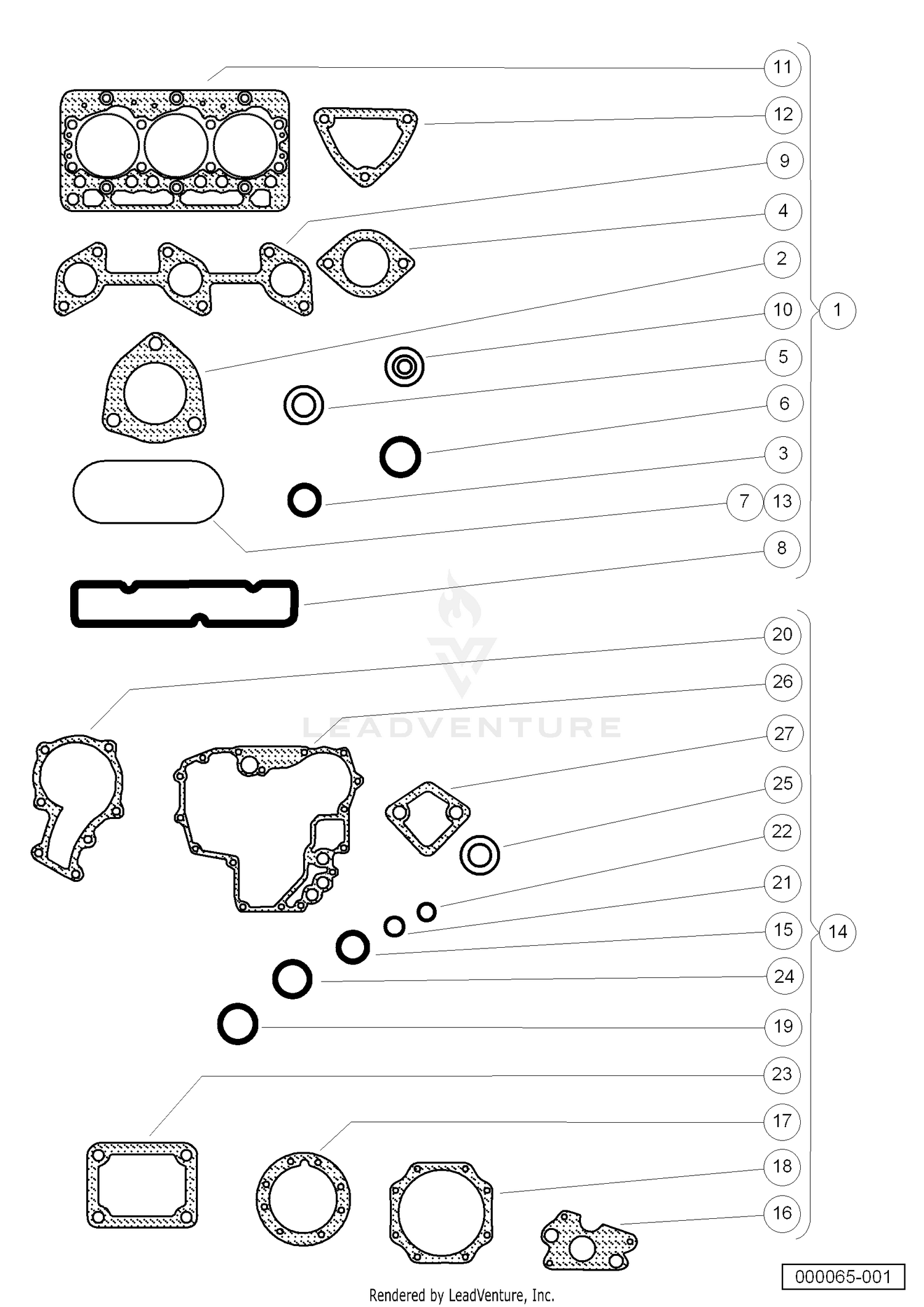 Gasket Kits (Diesel Engine - Closed Breather)