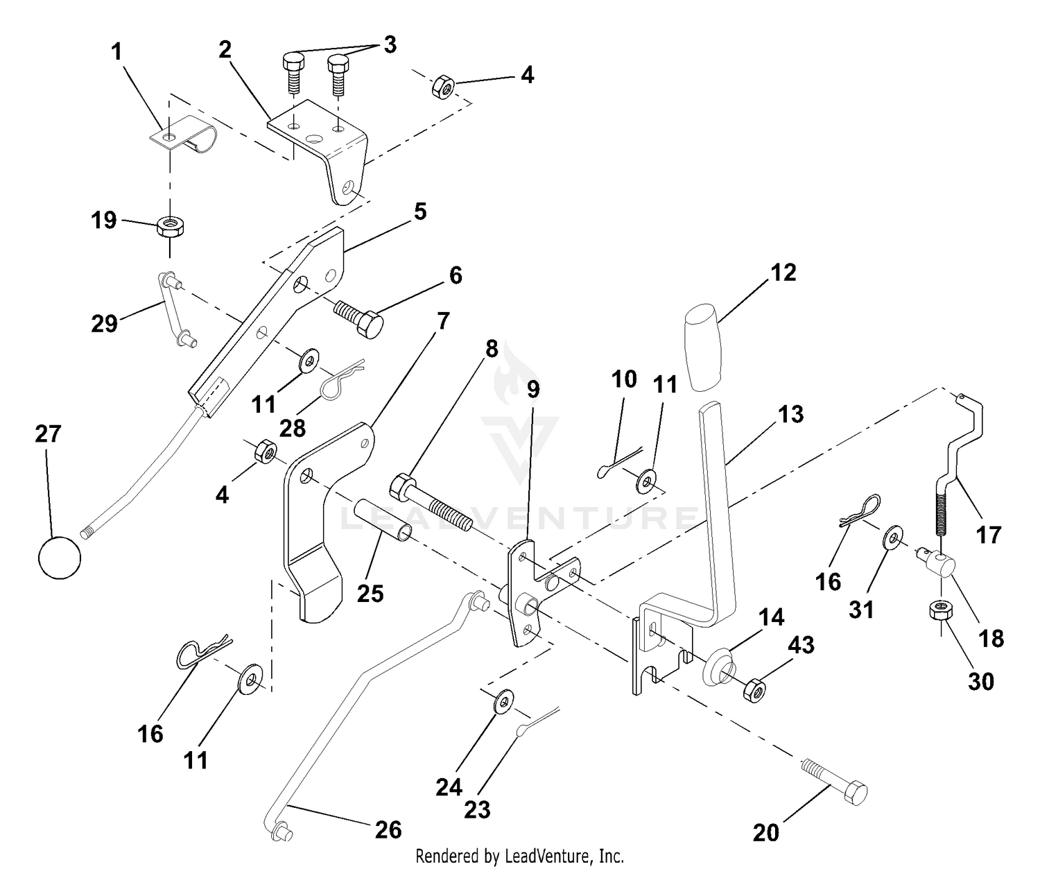 Mower Lift Lever