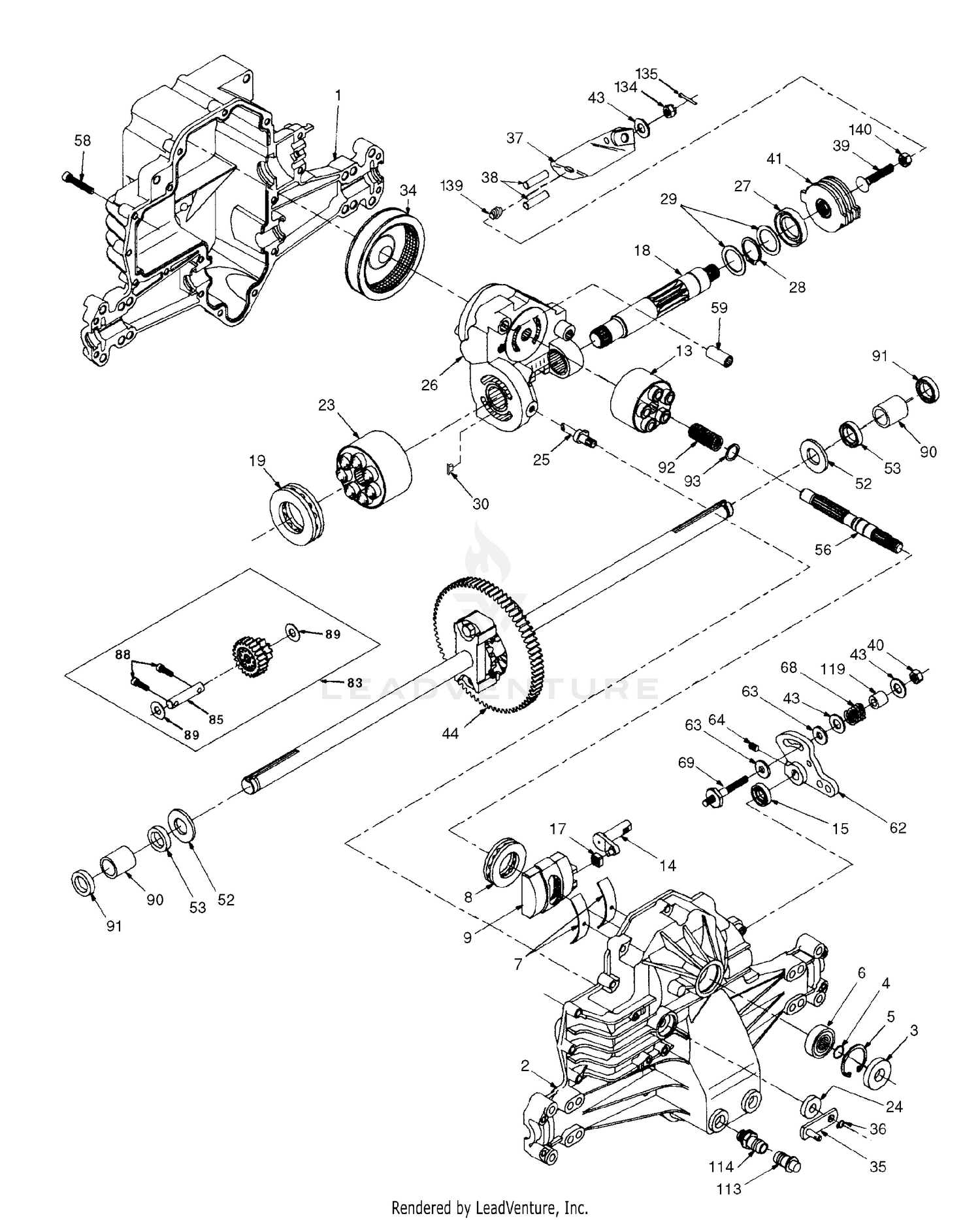 Hydro Gear Transaxle - Model Number 319-0650