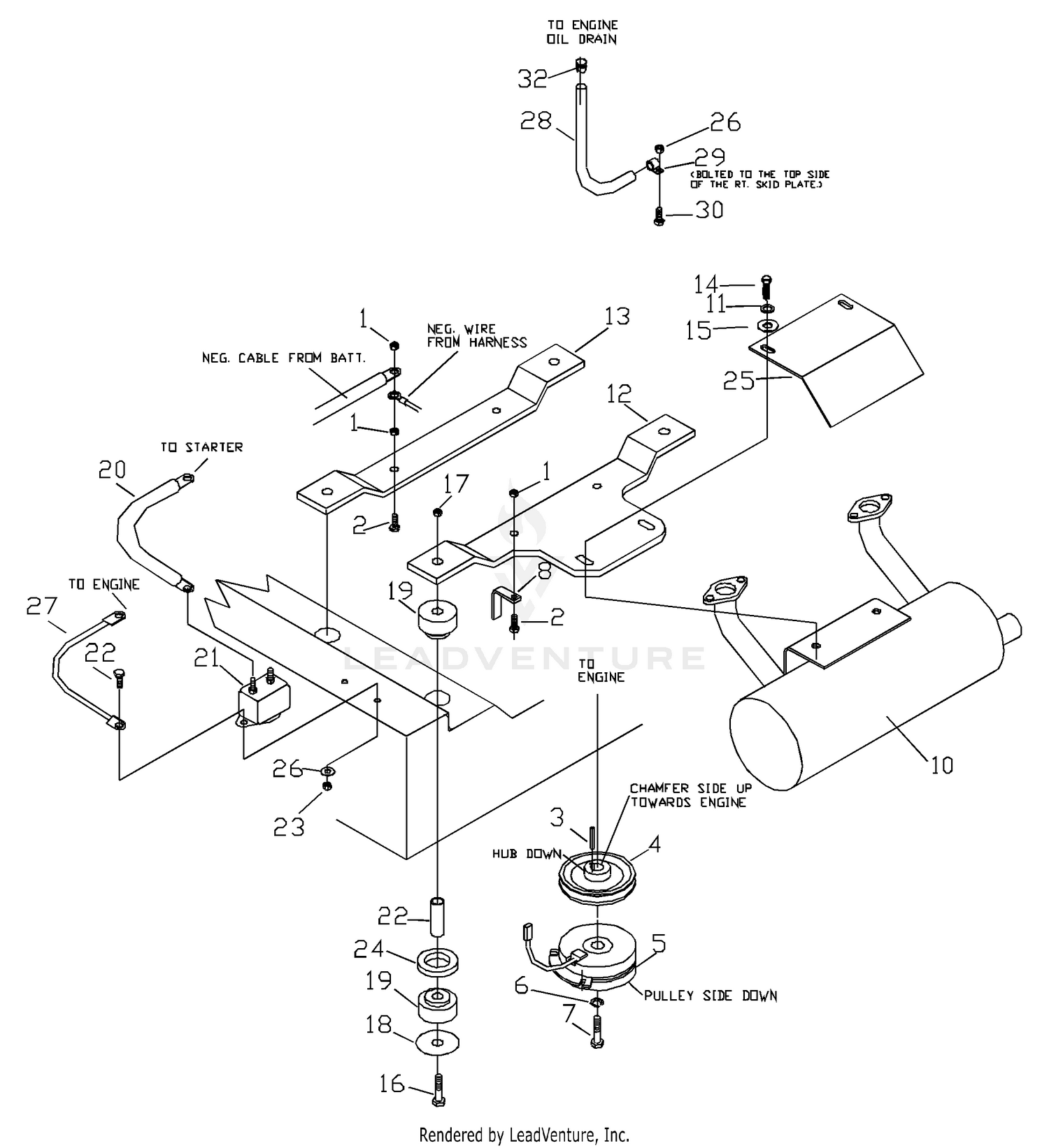 Kawasaki Engine Assembly