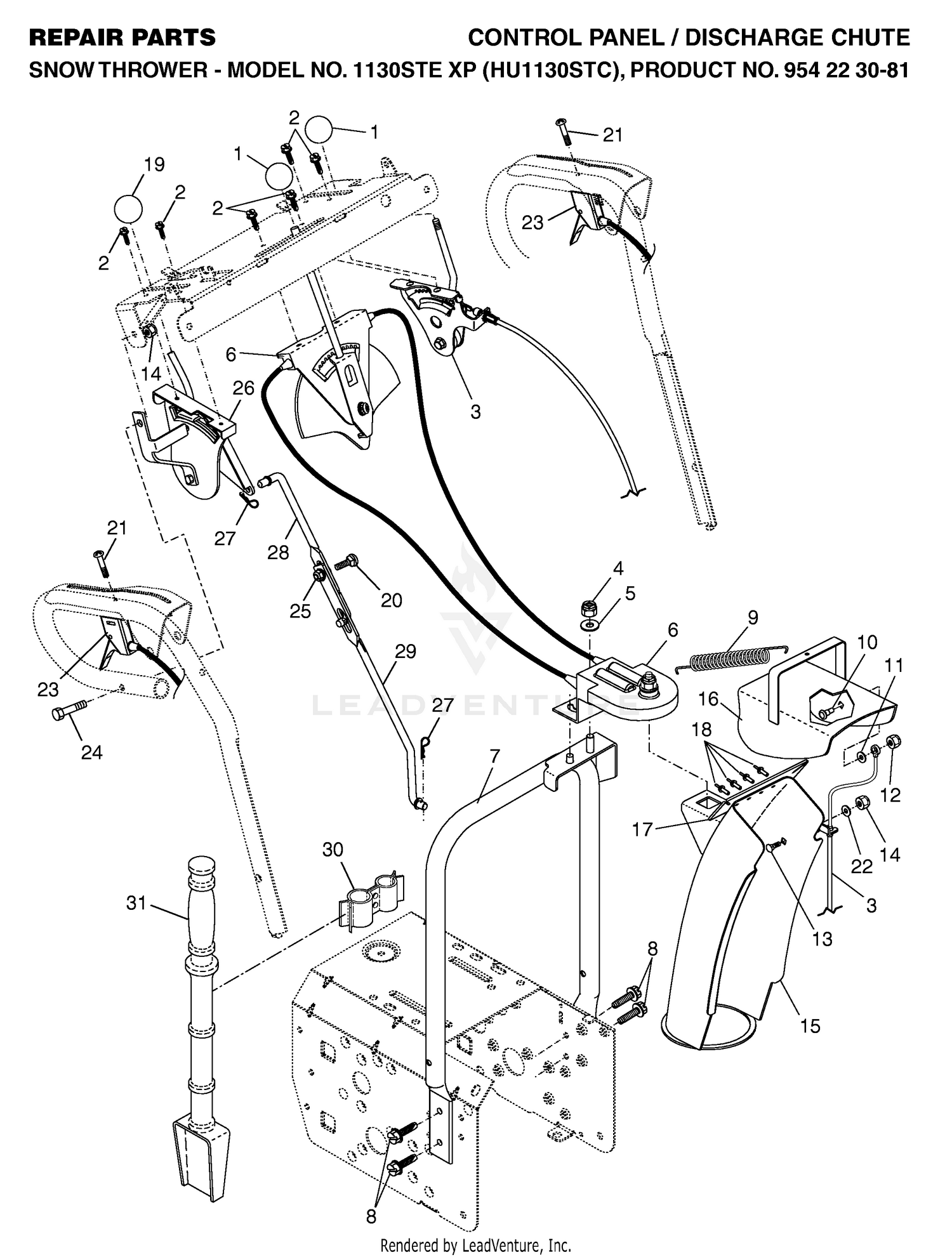 CONTROL PANEL & DISCHARGE CHUTE