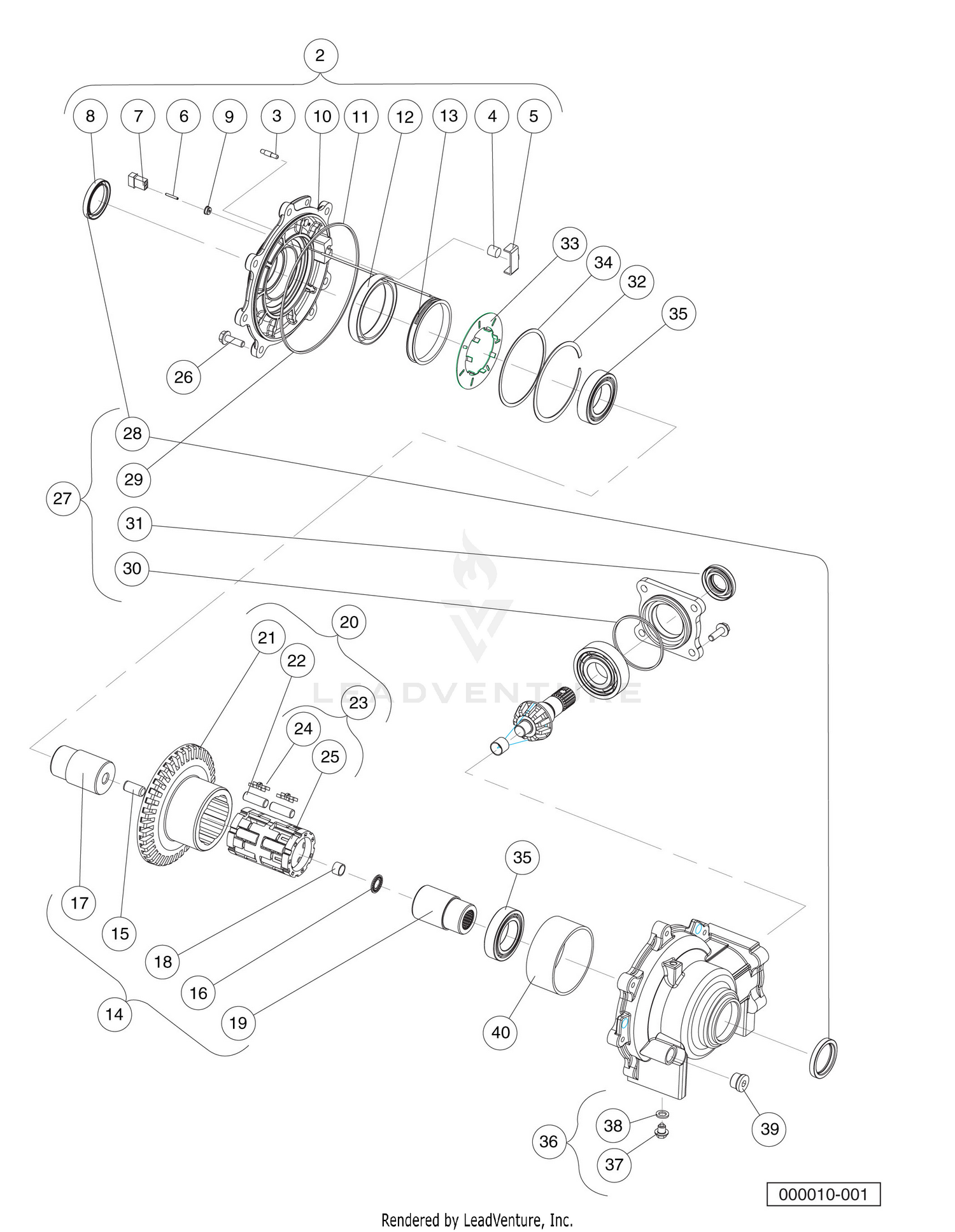 Front Differential (Output Components)