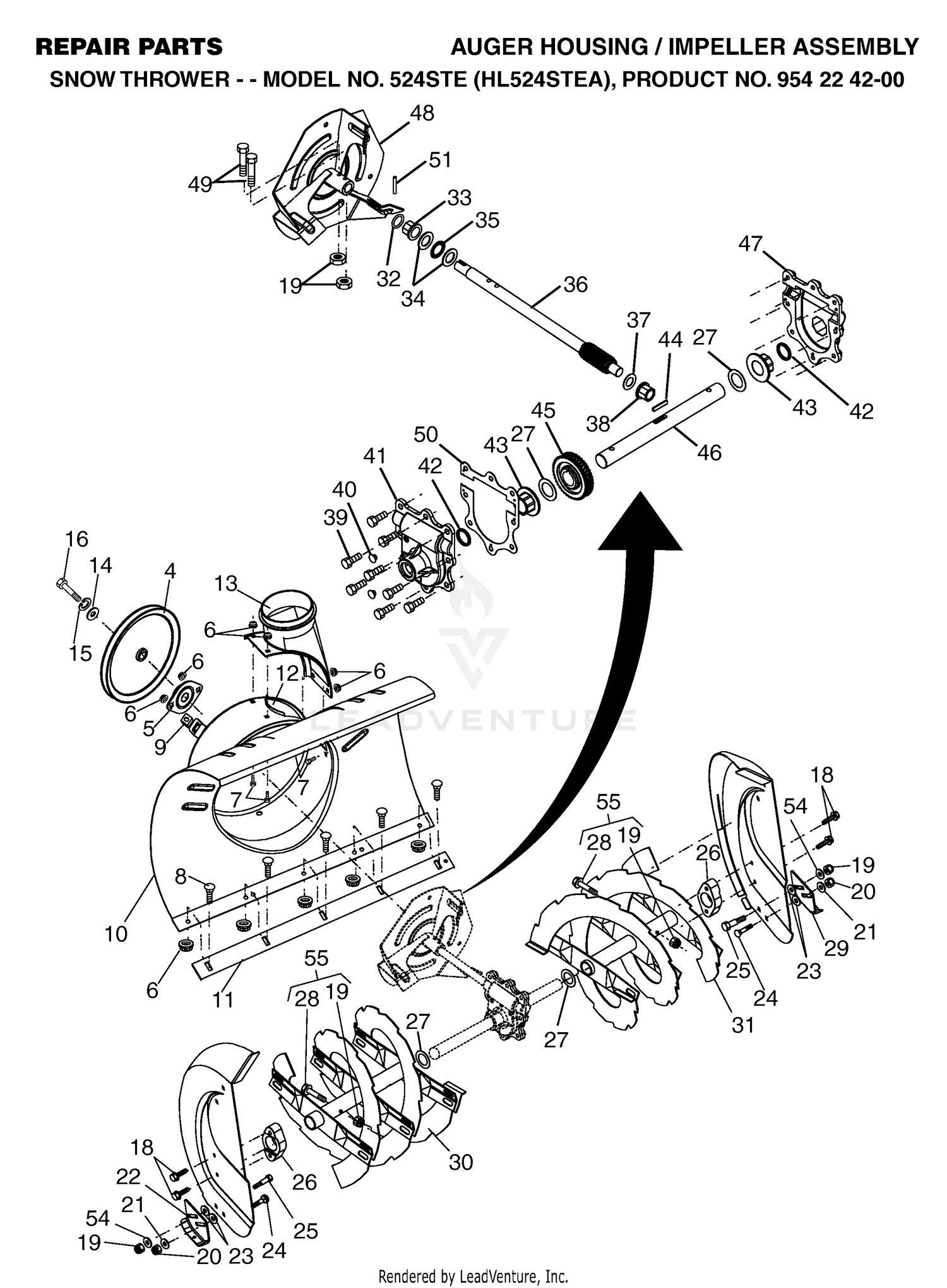 AUGER HOUSING & IMPELLER