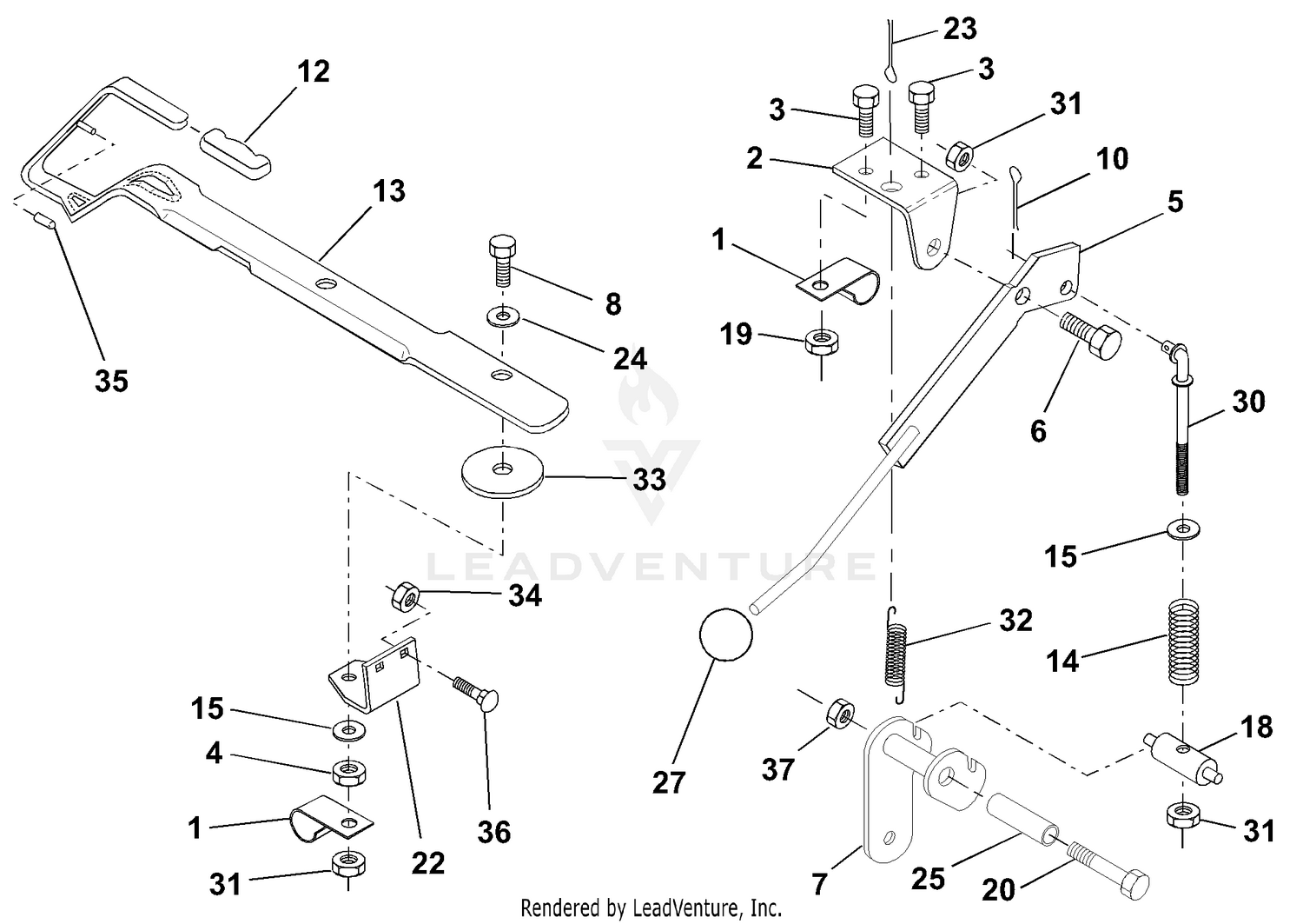 Mower Lift Lever