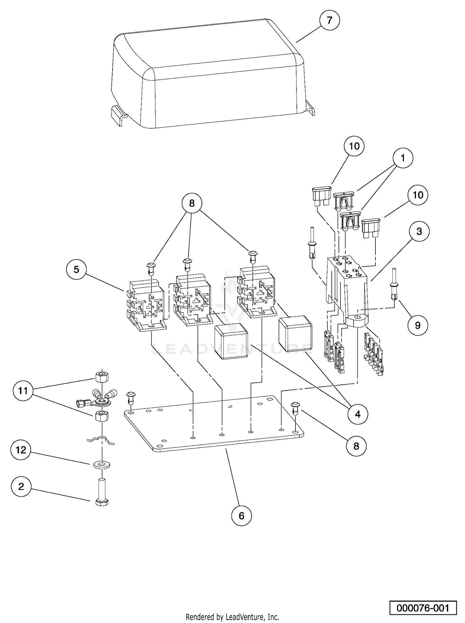 Electrical Component Box, Gasoline Vehicles