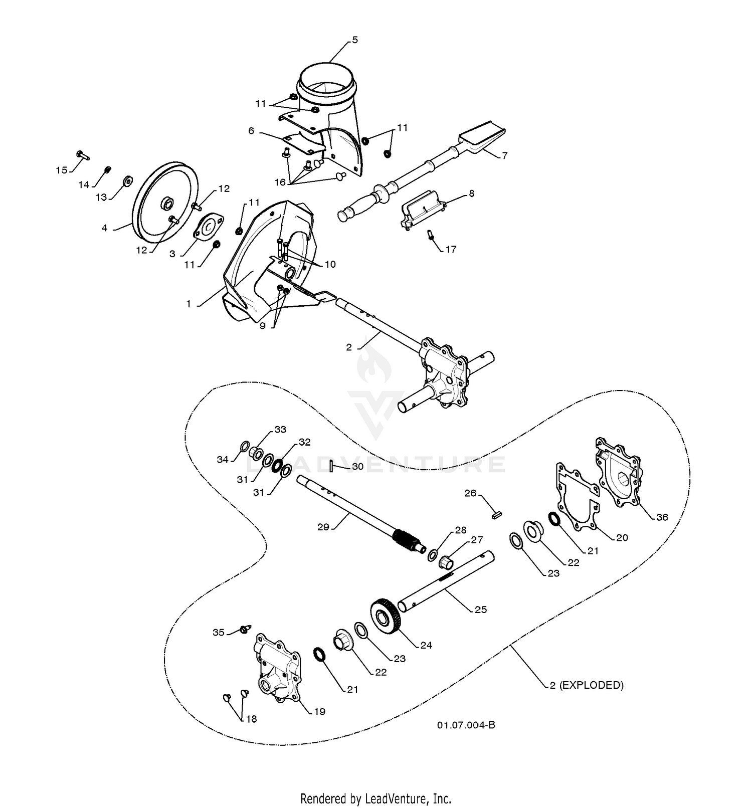 Impeller/Auger Gearbox