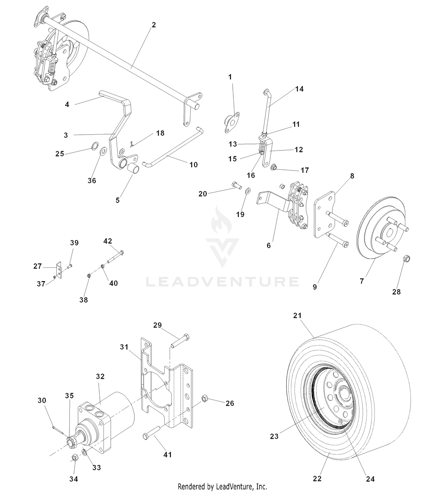 Parking Brake TL Models 968999256, 968999258, 968999307, 968999308, 968999332, 968999526