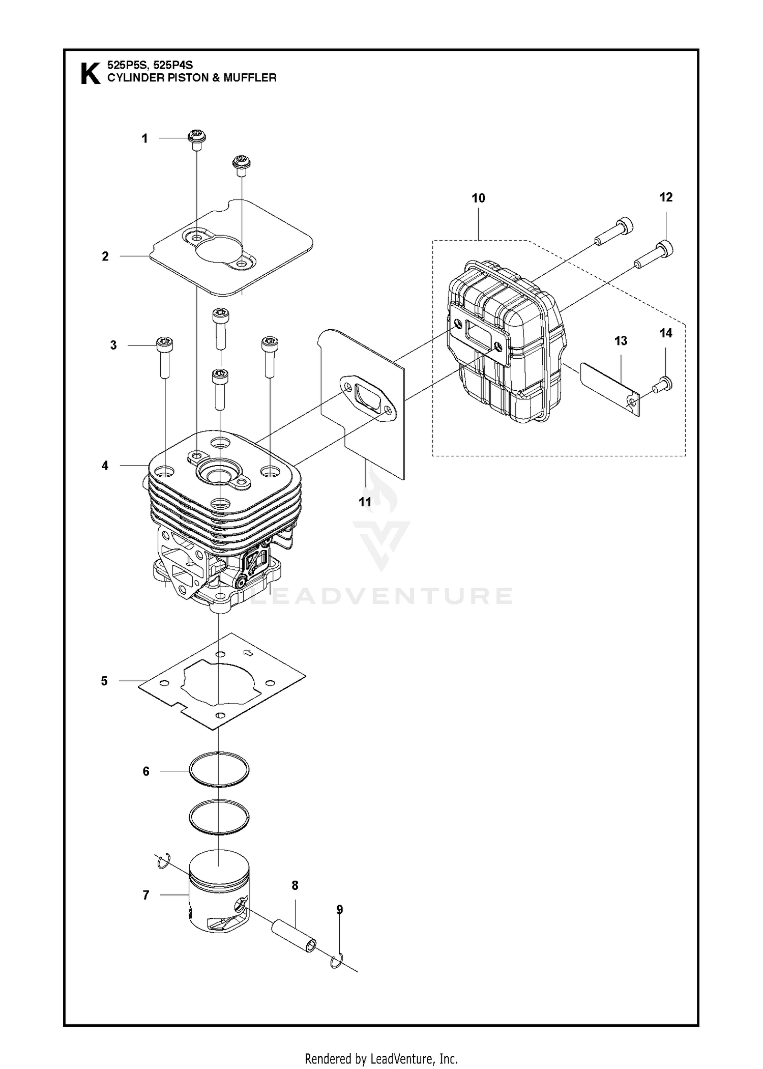CYLINDER, PISTON & MUFFLER 2