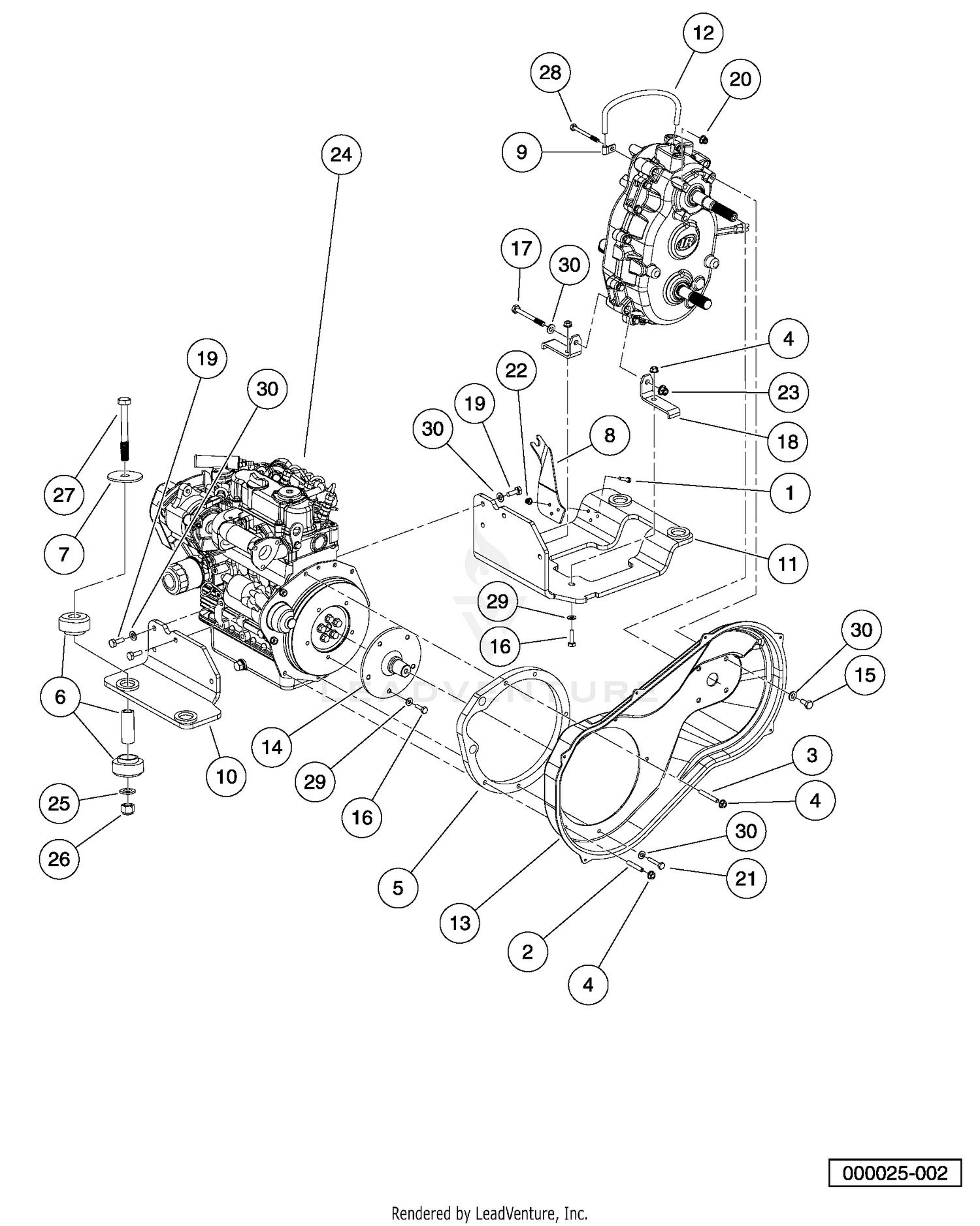 Kubota D722 Diesel Engine Mounting