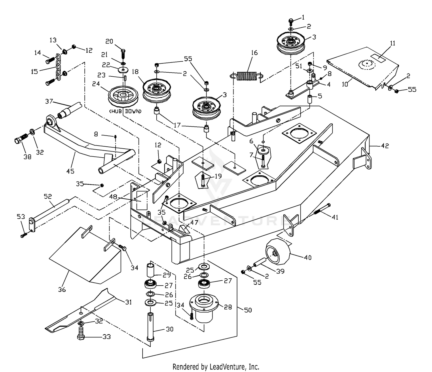 48" Deck Assembly