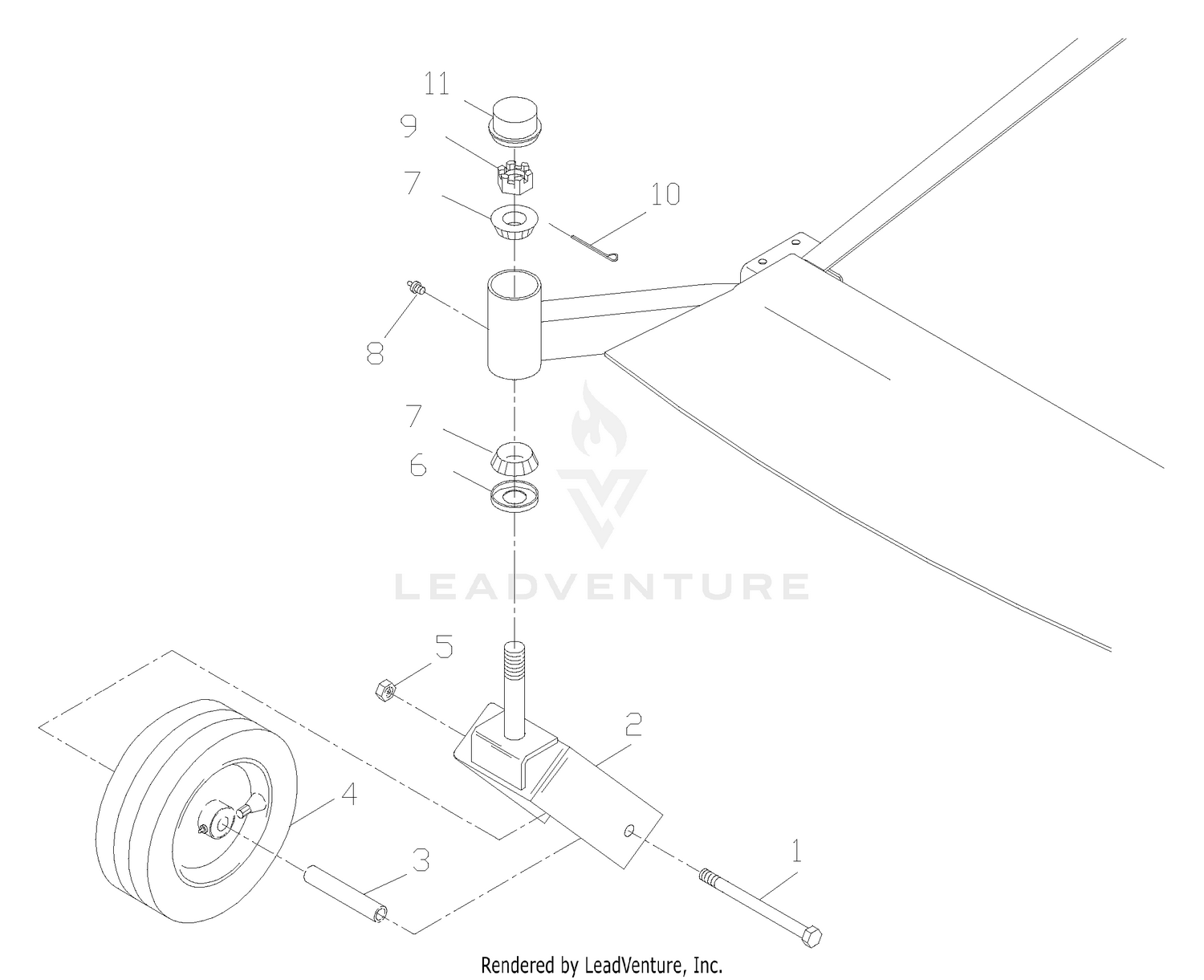 Narrow Caster Assemblies
