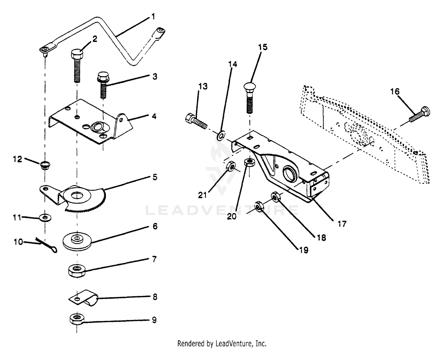 Sector Gear/Axle Support