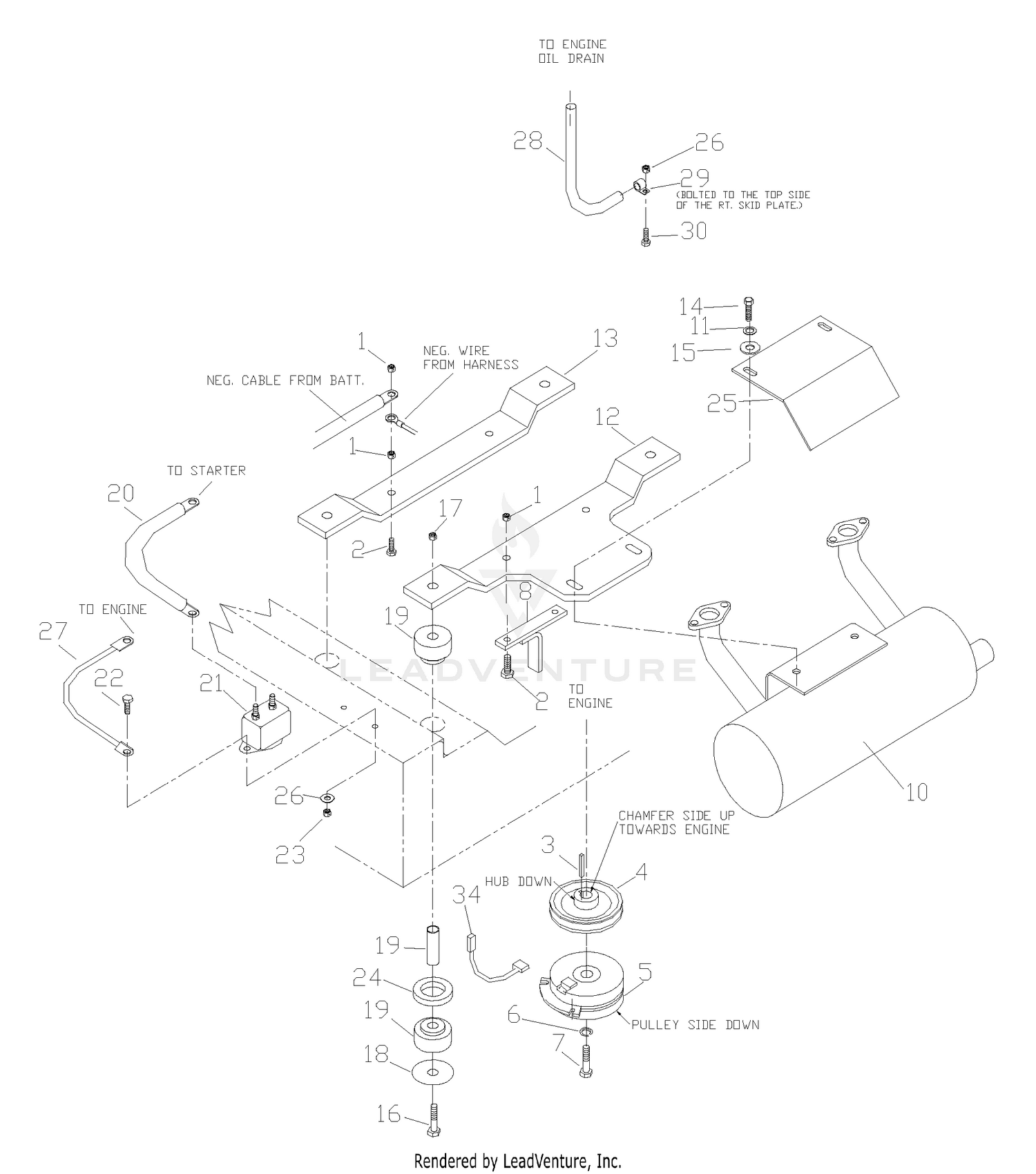 Kawasaki Engine Assembly