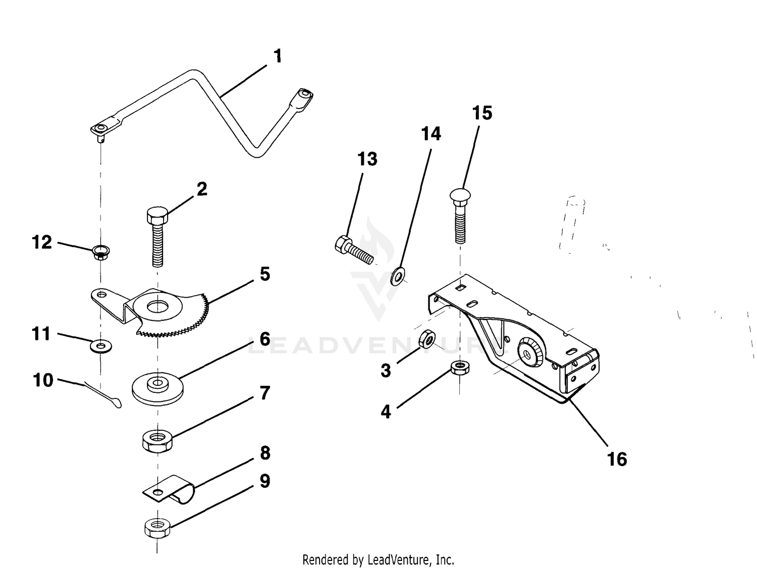 Sector Gear/Axle Support