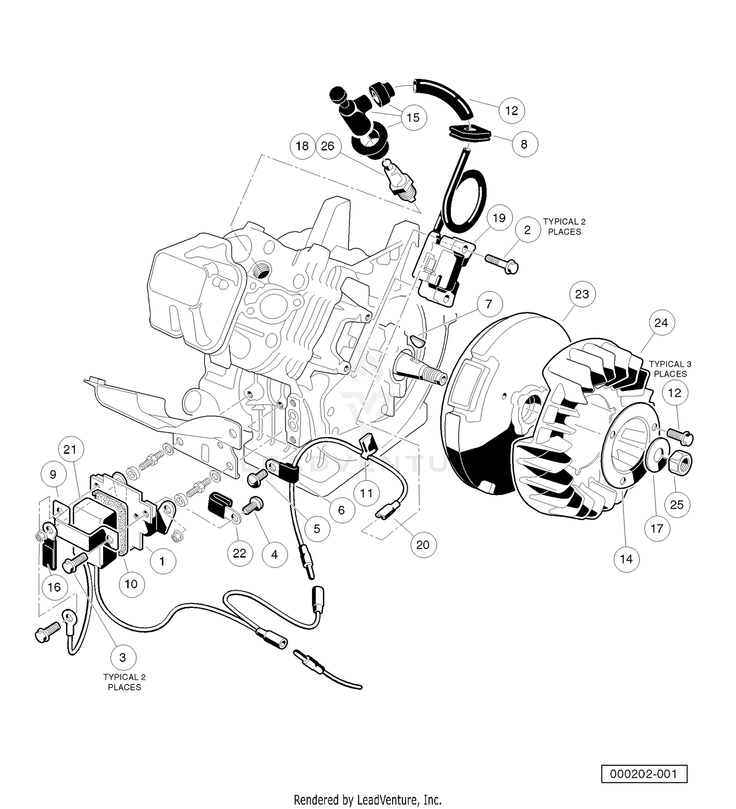 FE350 Engine - Ignition Components and Flywheel