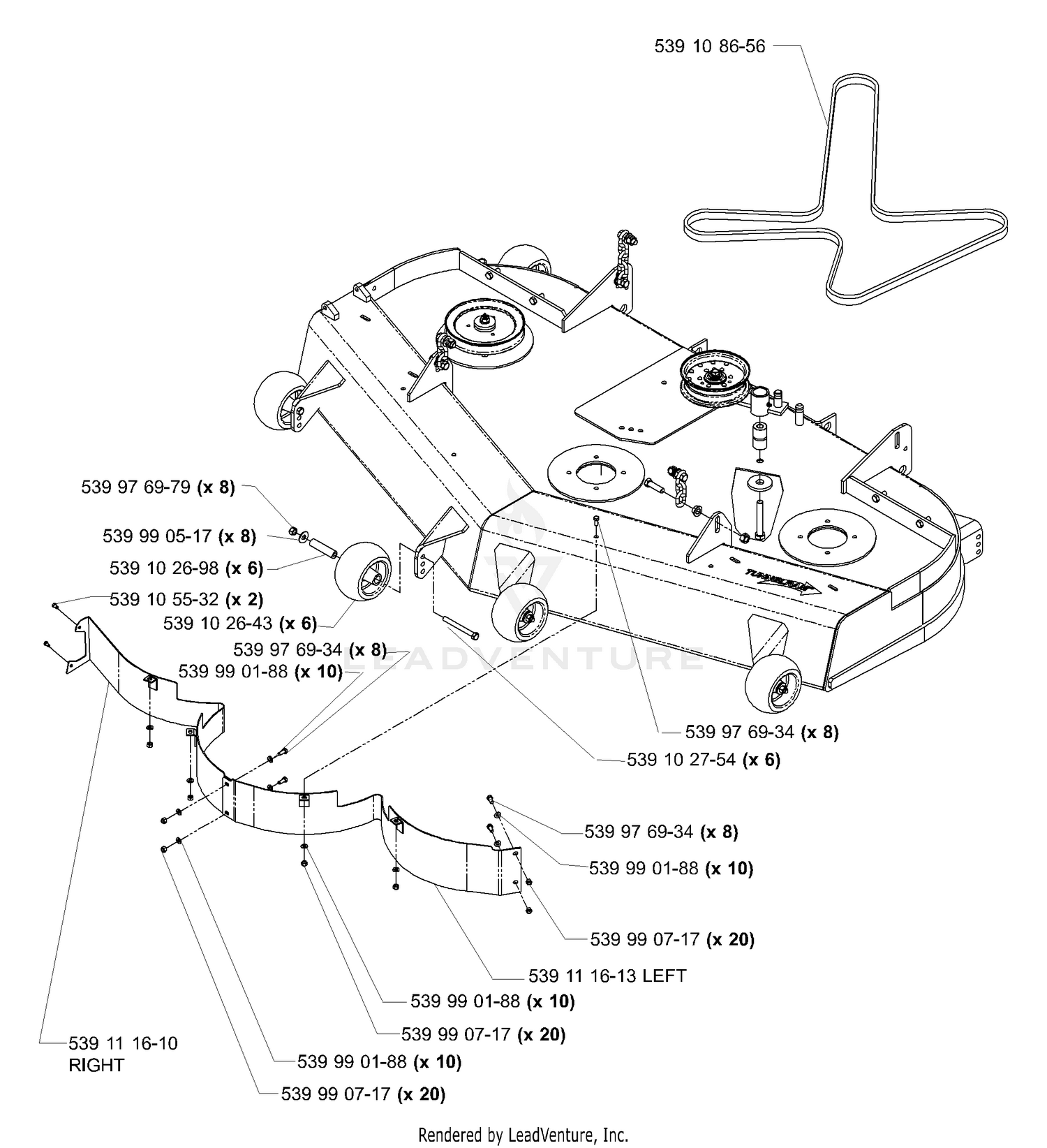 Deck Assembly 61" (Part 2)
