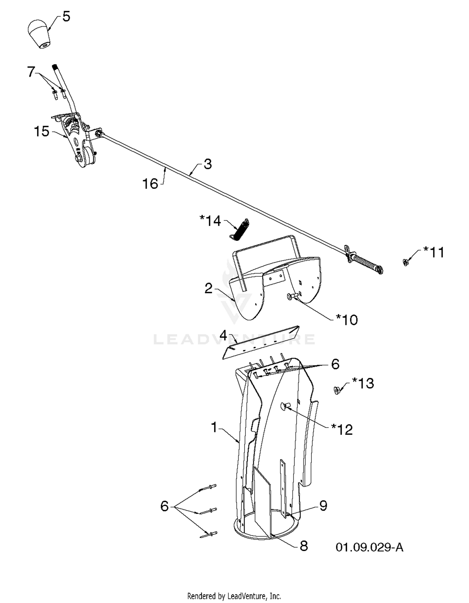 CONTROL PANEL DISCHARGE CHUTE