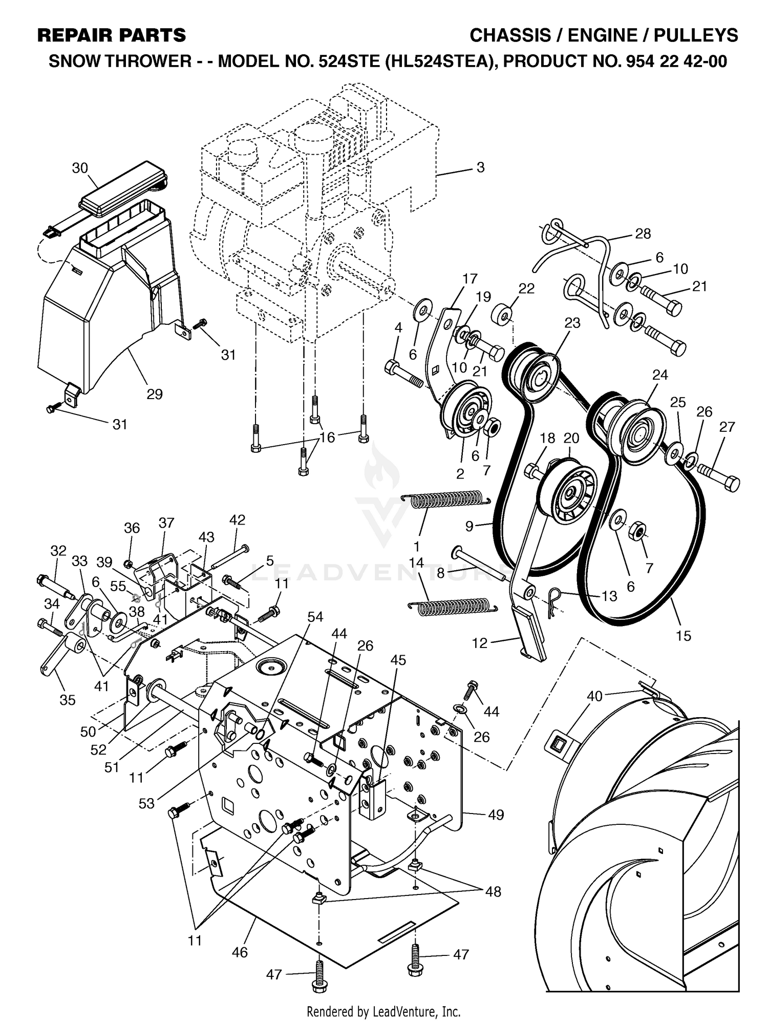 CHASSIS, ENGINE & PULLEYS