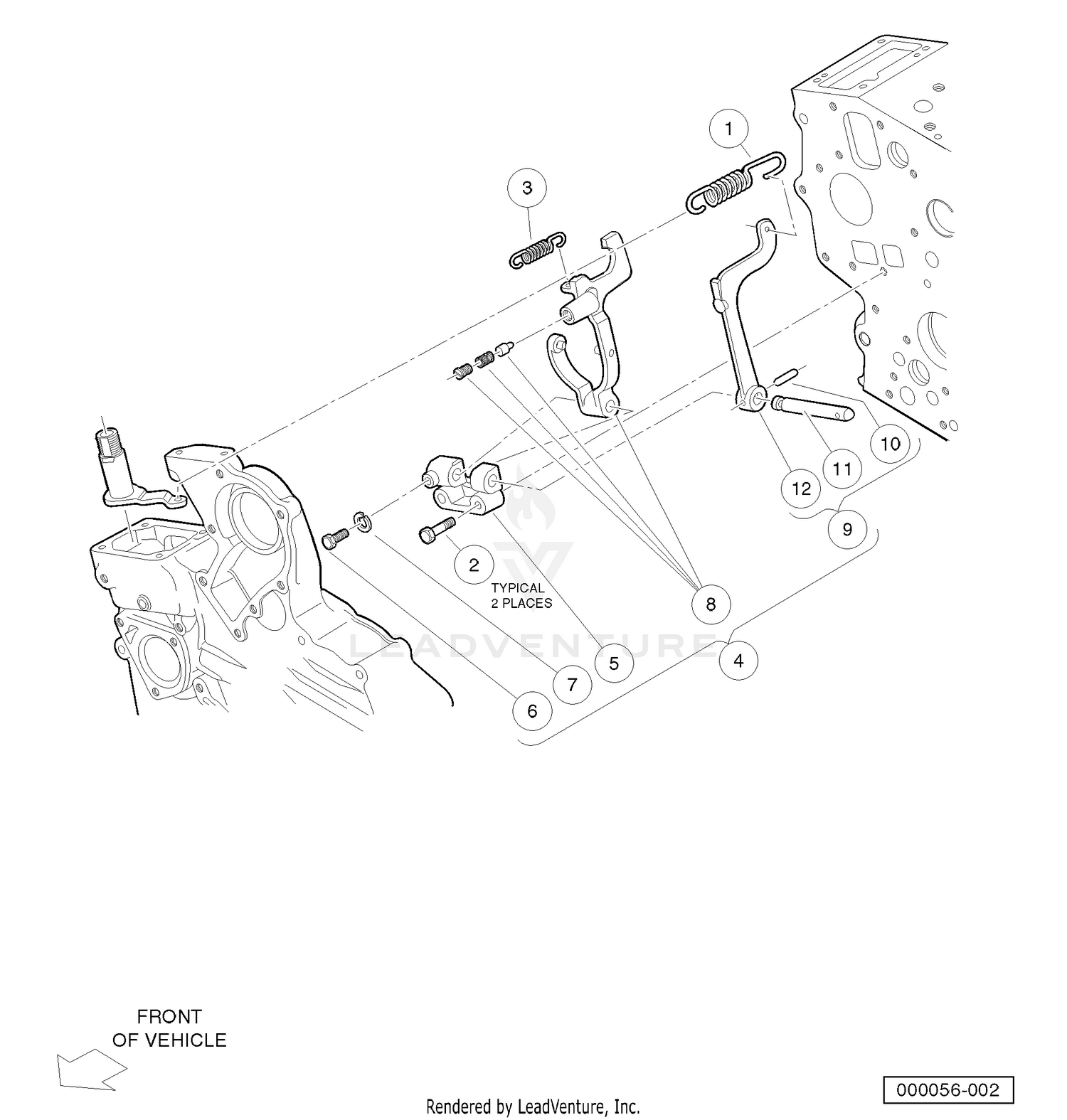 Governor Components (Diesel Engine - Closed Breather)