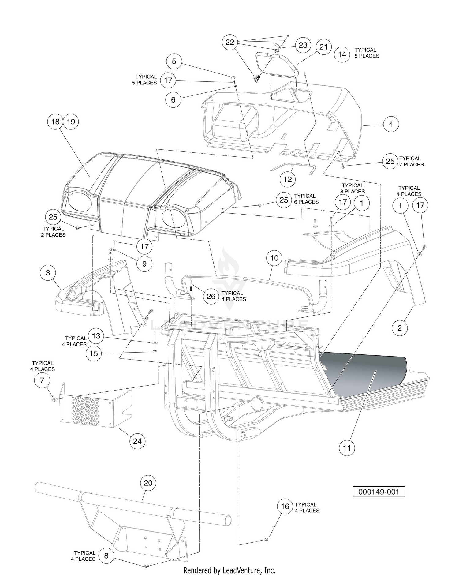 Front Body Trim, Diesel Vehicles