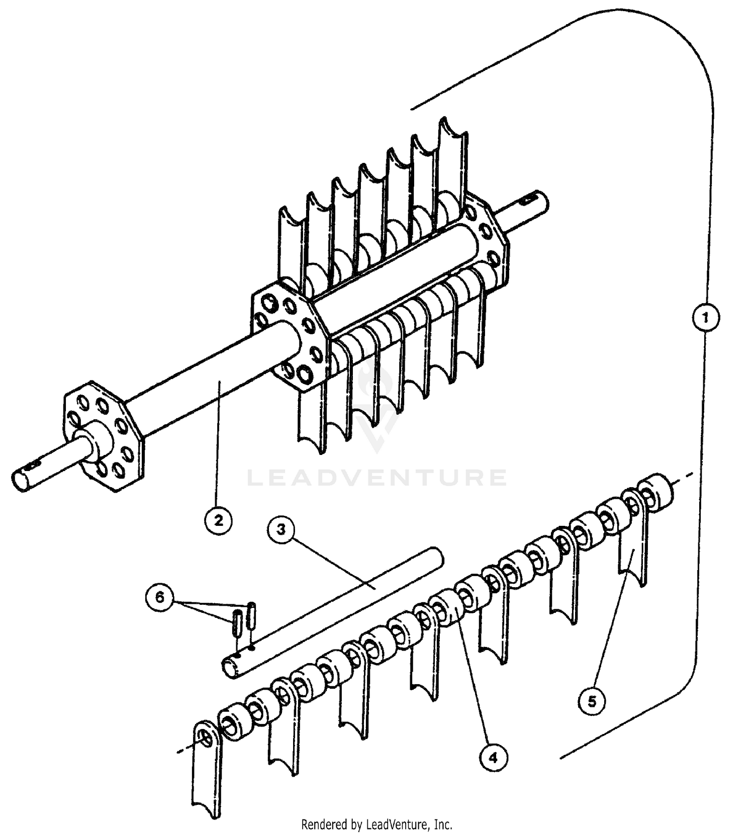 Dethatcher Shaft Assembly