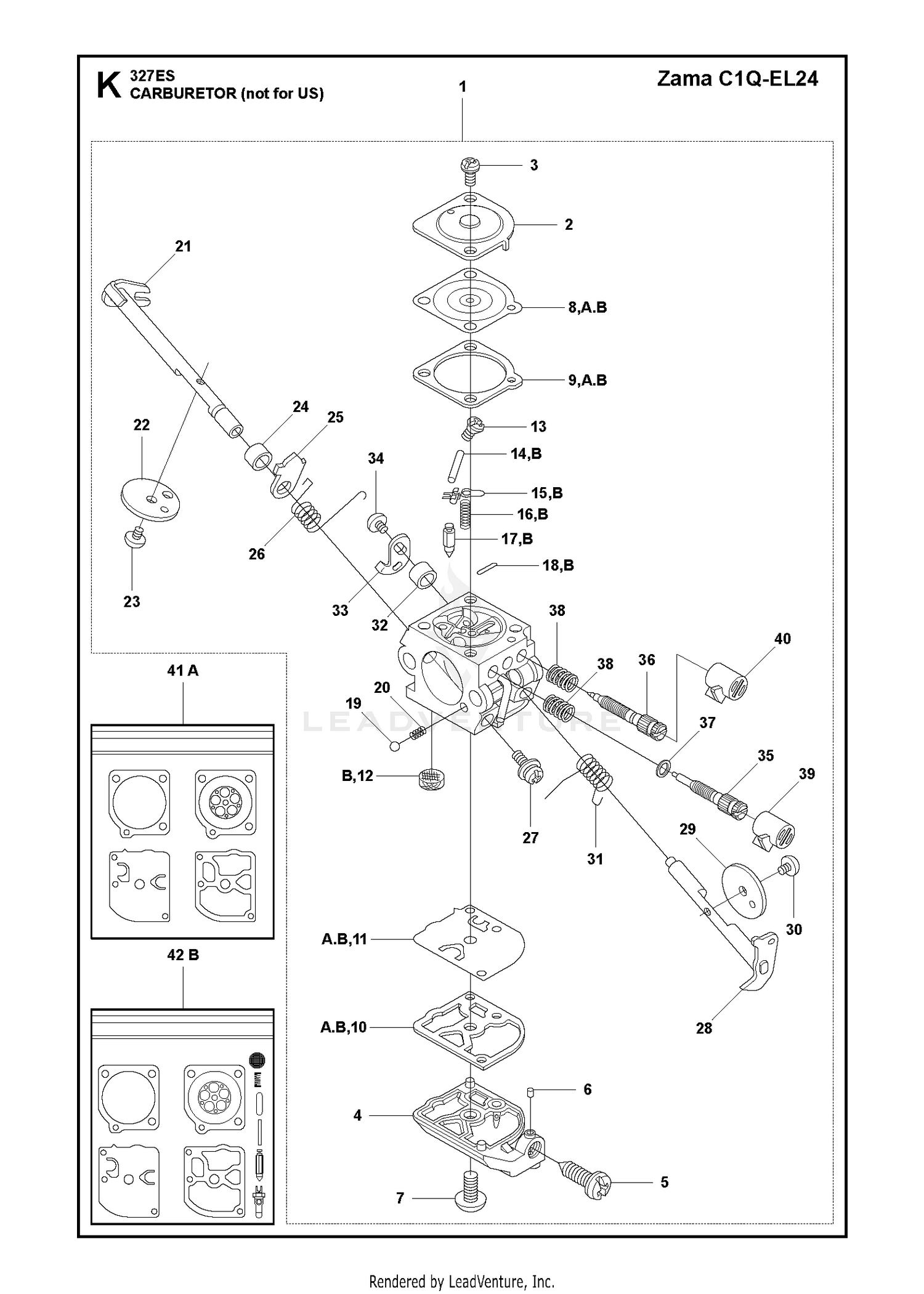 CARBURETOR, NOT FOR US