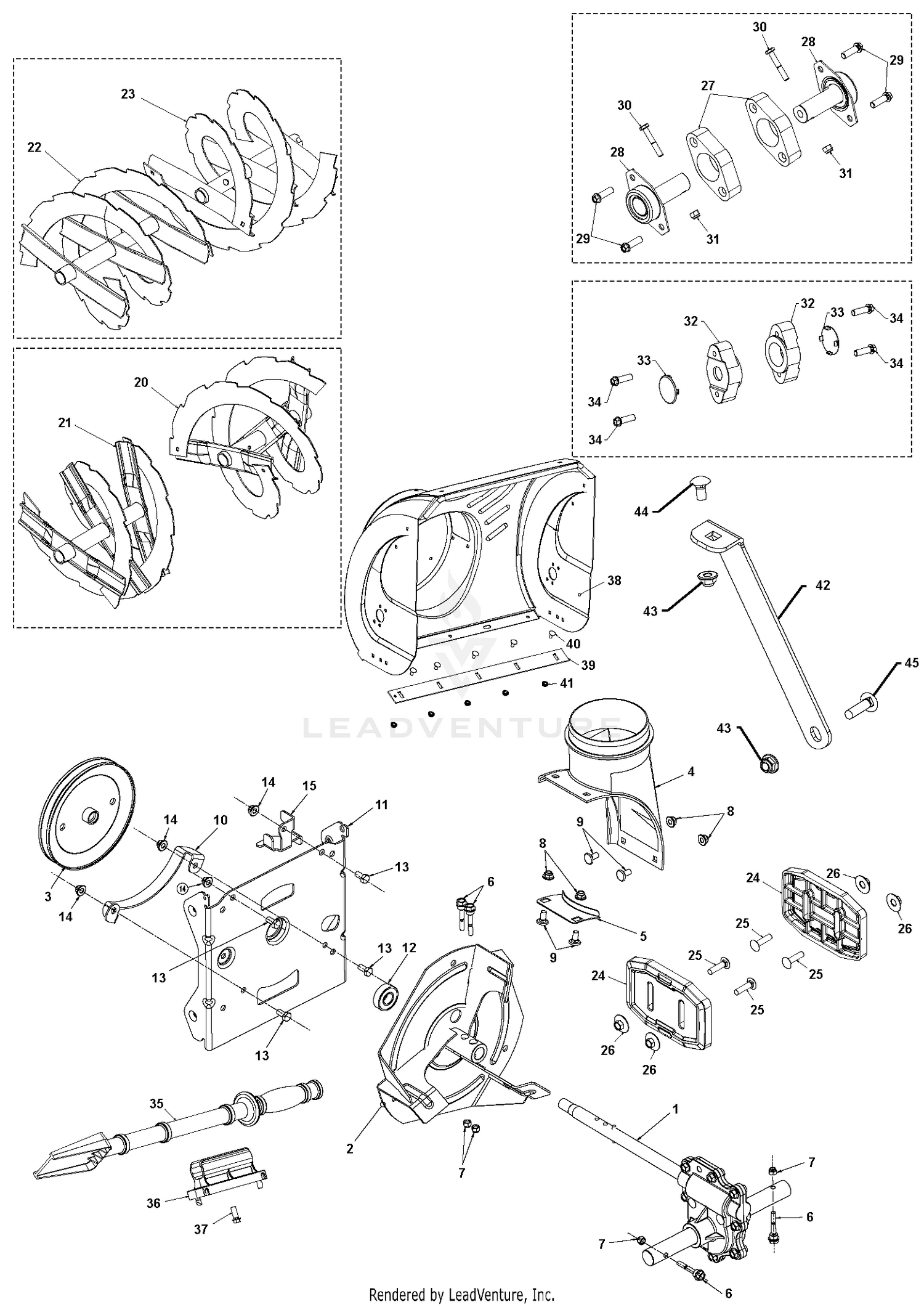 AUGER HOUSING & IMPELLER
