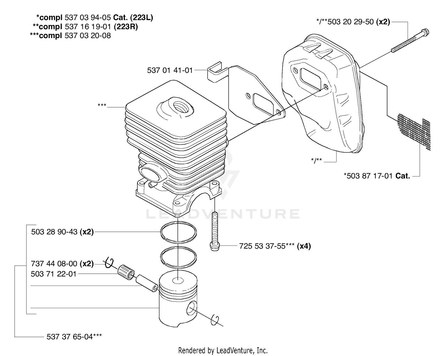 Piston / Cylinder / Muffler