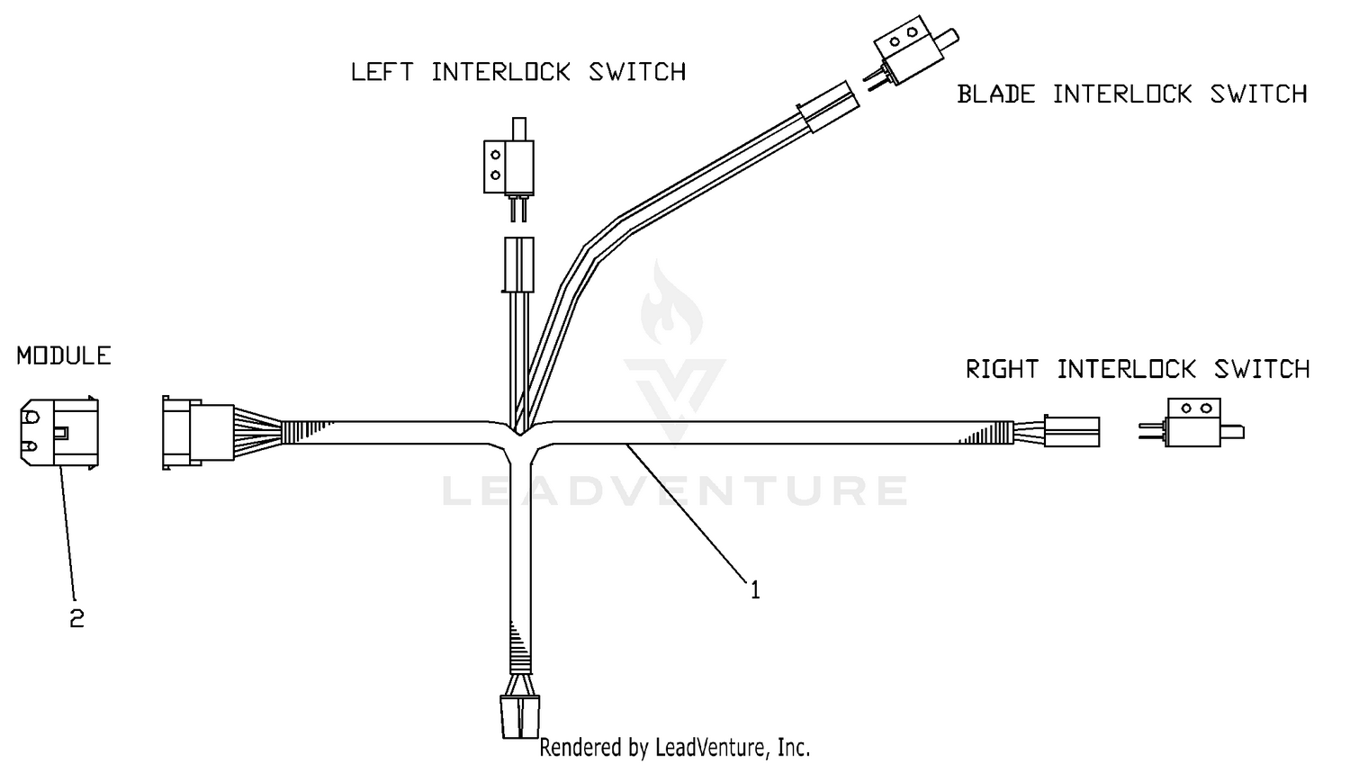 Upper Handle Wiring Harness