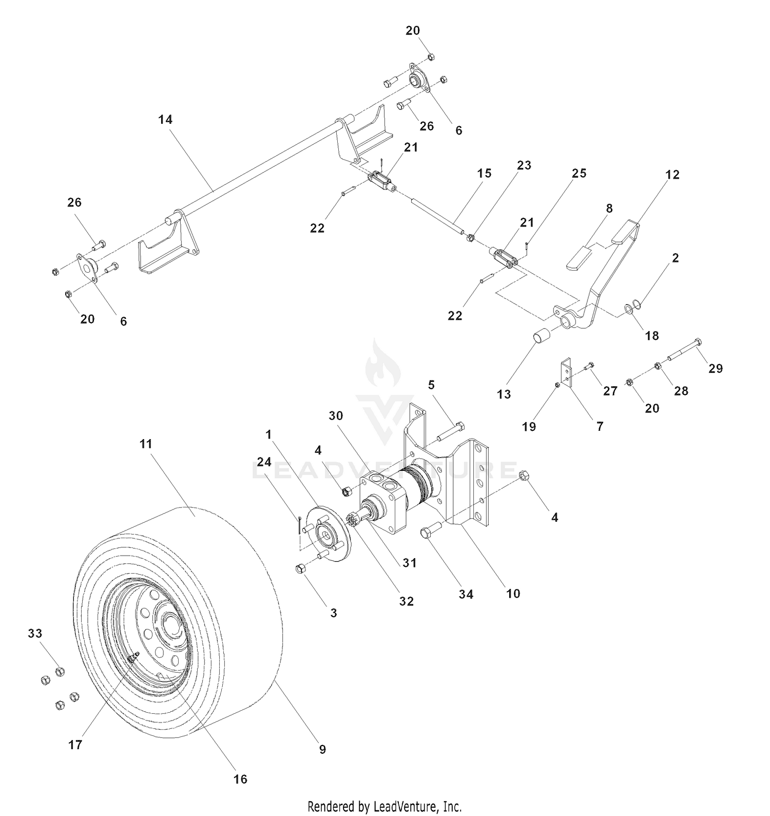 Parking Brake TE Models 968999254, 968999255