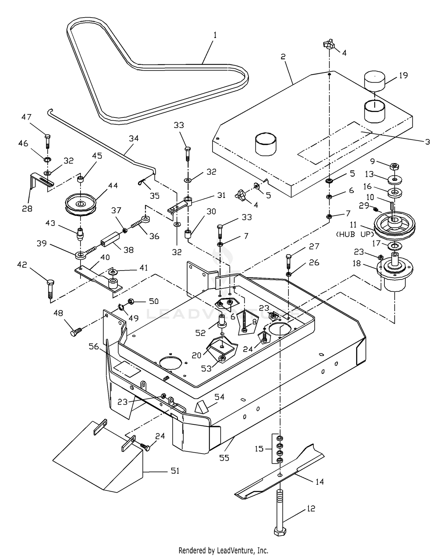 36" Deck Assembly