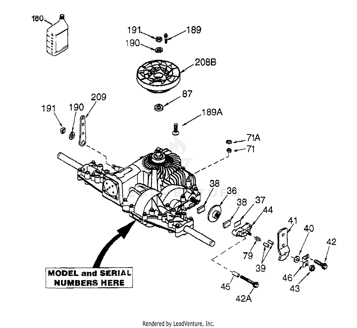 Peerless Transaxle - Model Number 205-026B