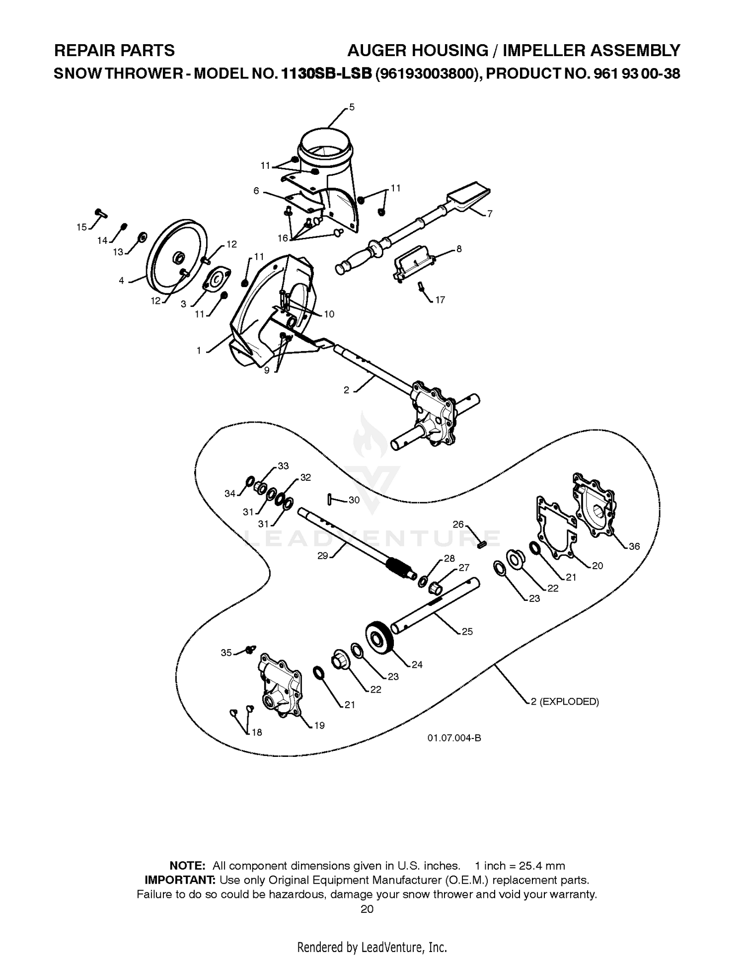 AUGER HOUSING & IMPELLER 3