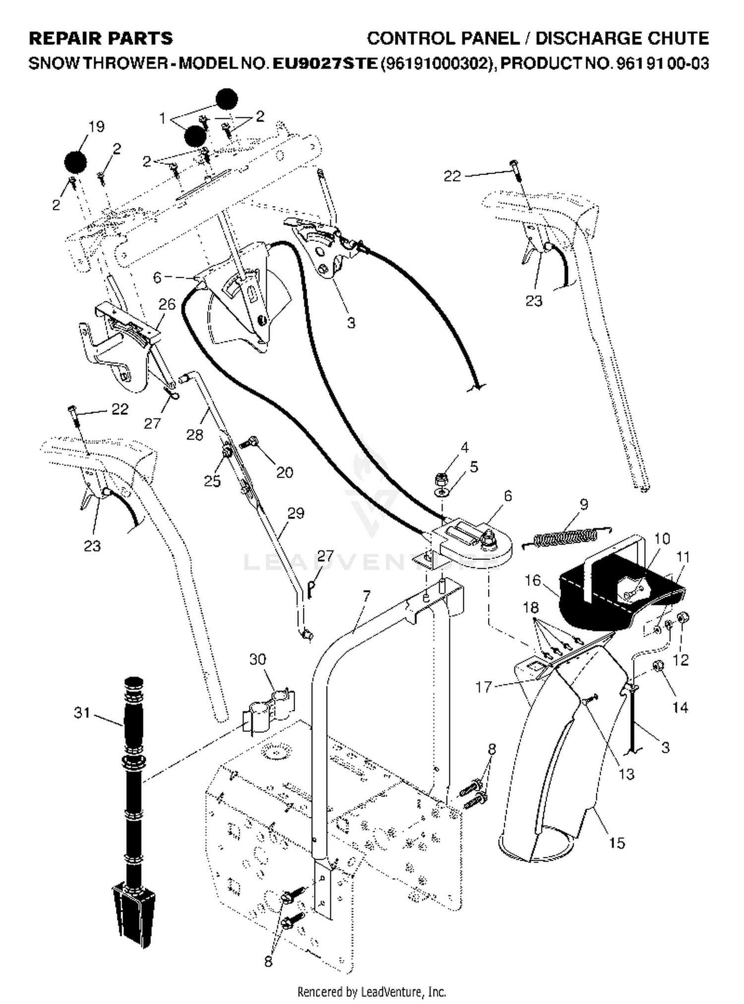 CONTROL PANEL & DISCHARGE CHUTE