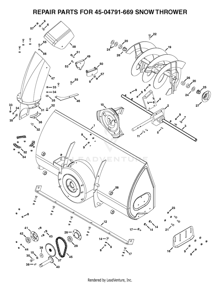Husqvarna Snow Blower 966416001 (201202) Snow Blower Partswarehouse