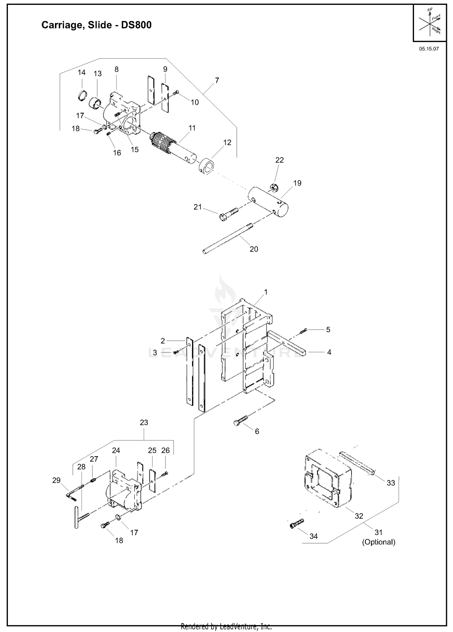 Carriage, Slide