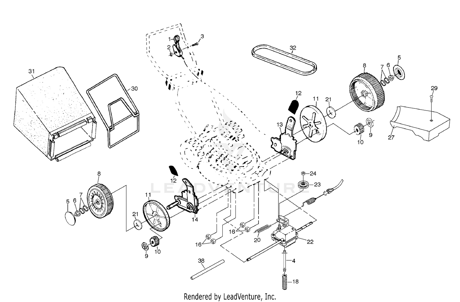 Bag And Wheel Adjustment Assembly