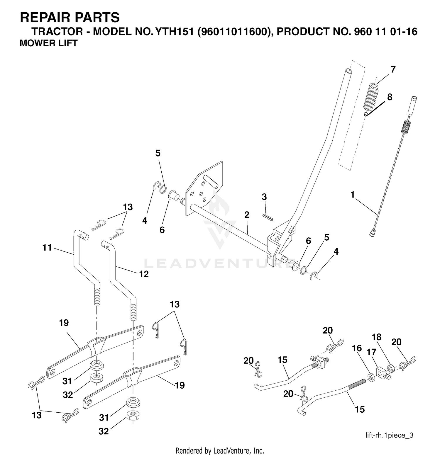 MOWER LIFT / DECK LIFT